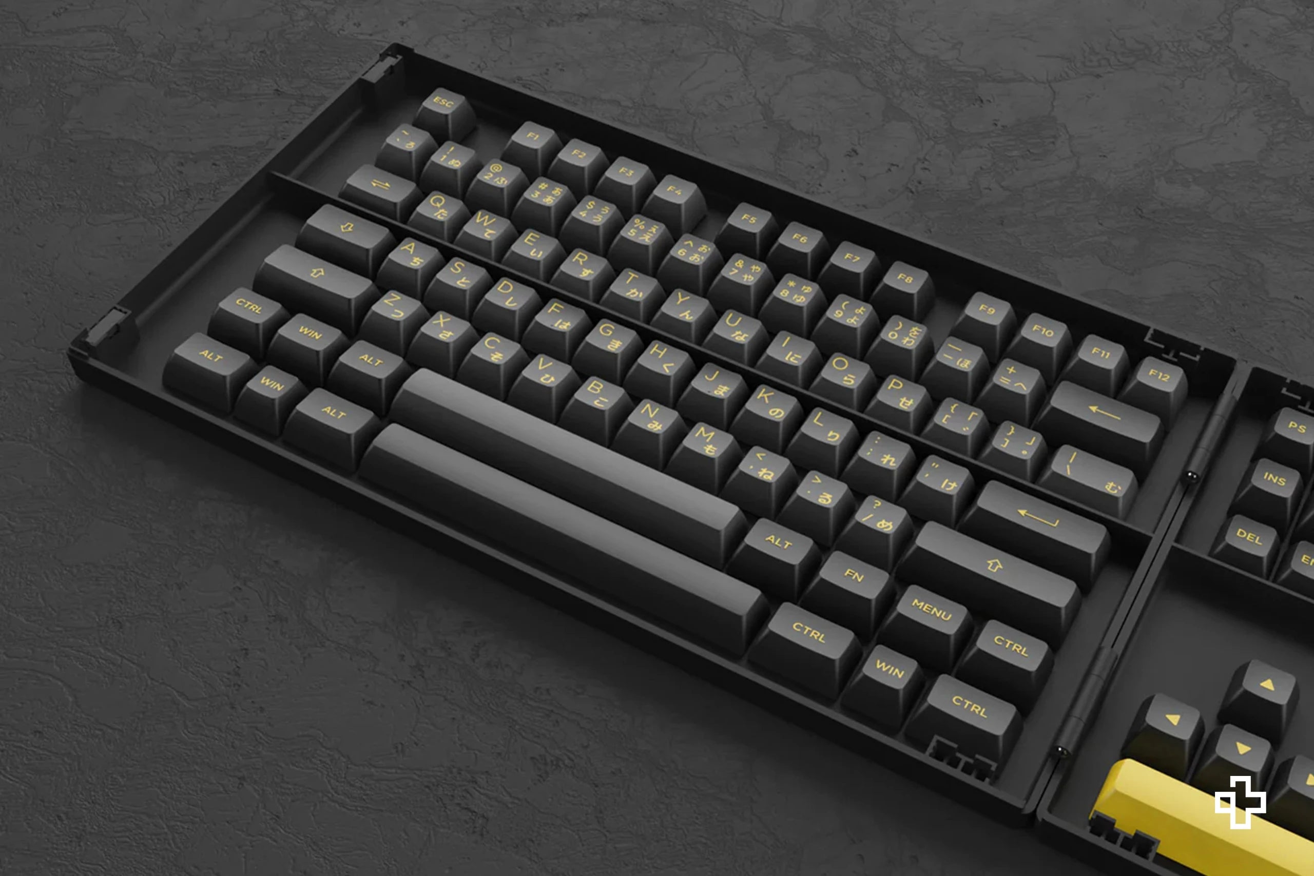 Set Taste Black and Gold Hiragana PBT Double Shot Profil ASA