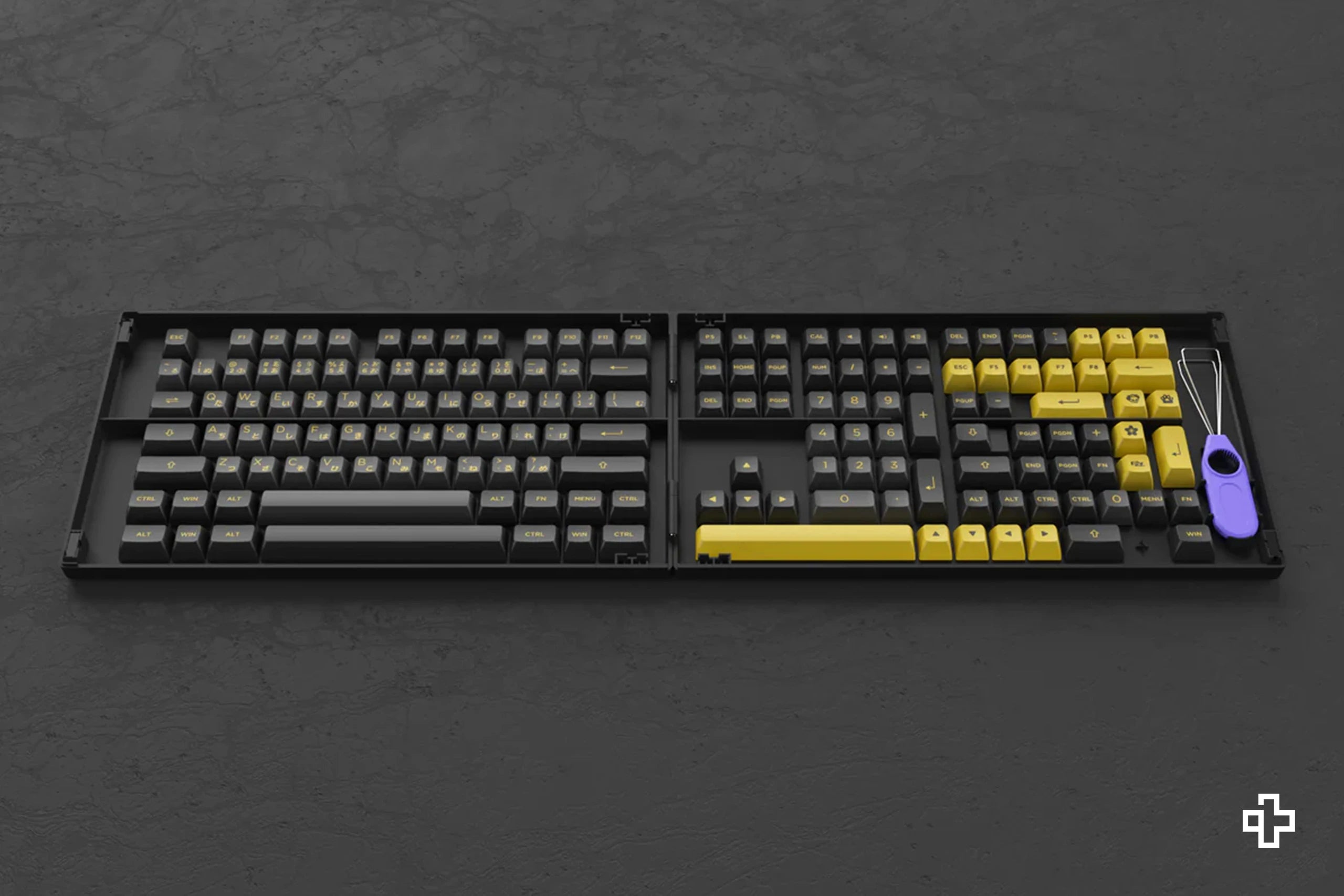 Set Taste Black and Gold Hiragana PBT Double Shot Profil ASA