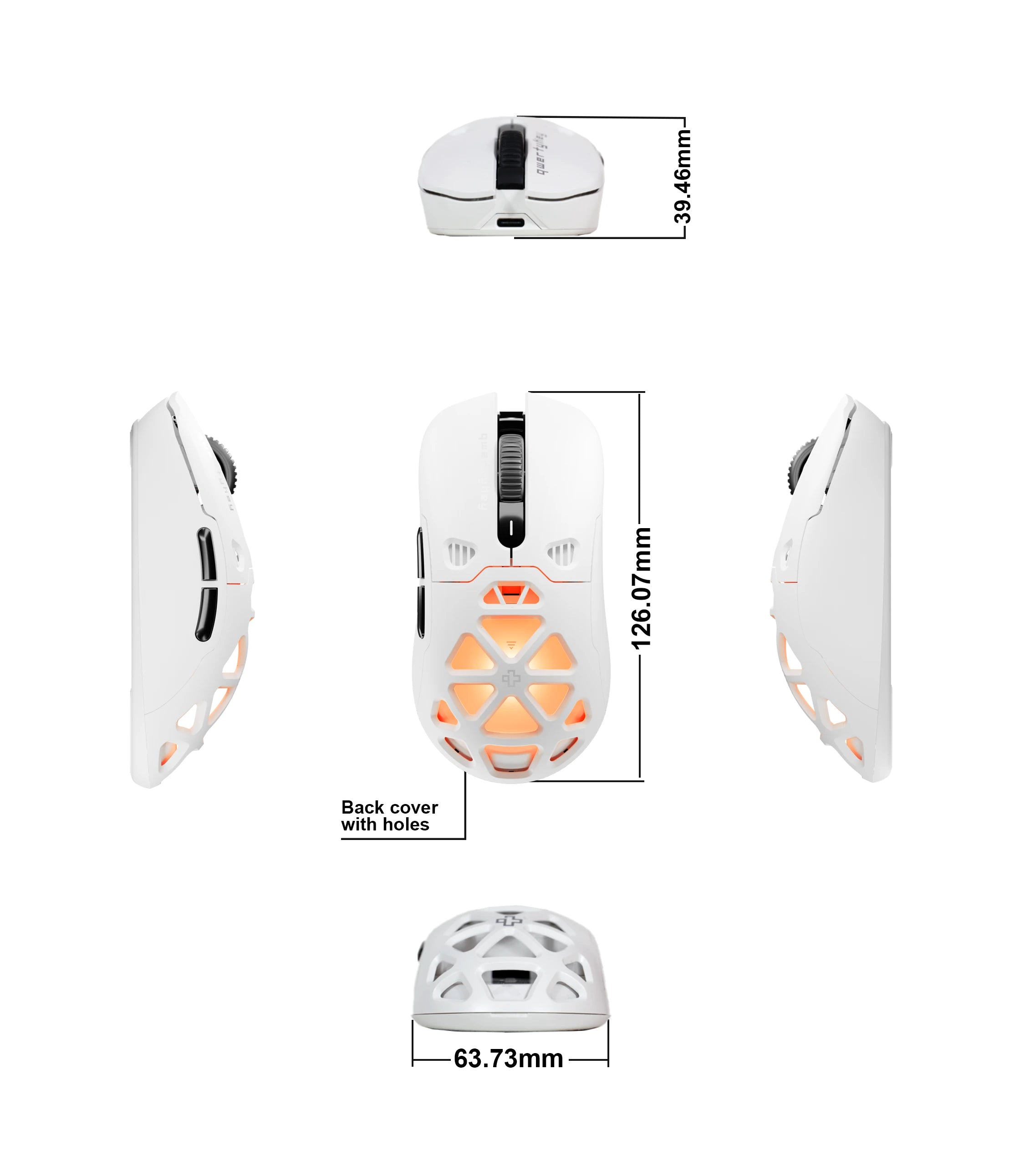 Mouse QwertyKey QKM1 Alb Wireless Bluetooth Charging Dock