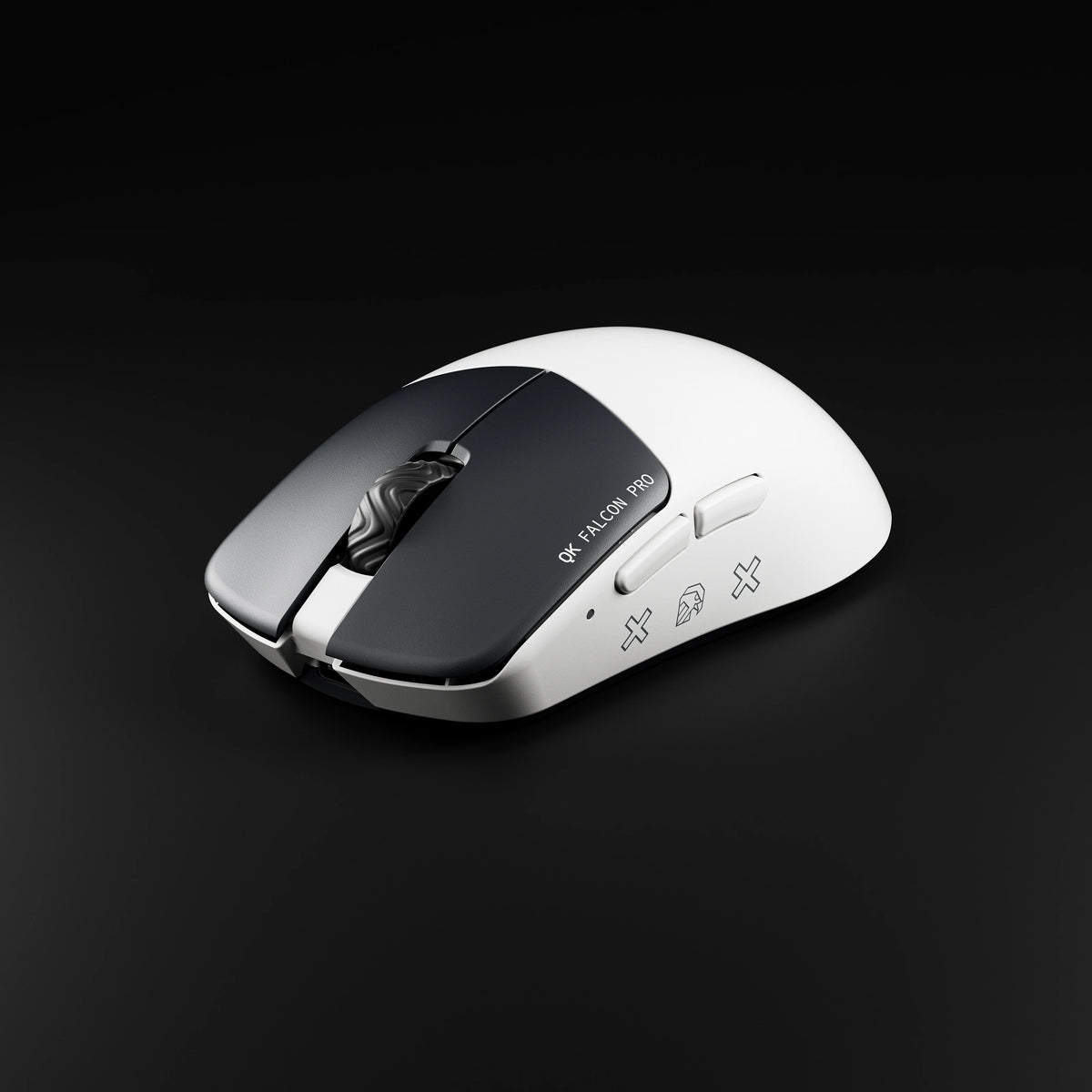 Mouse Gaming Qwertykey Falcon Pro 8K Alb - 60.000 DPI, Bluetooth Wireless Trio Mode, Pixart 3950