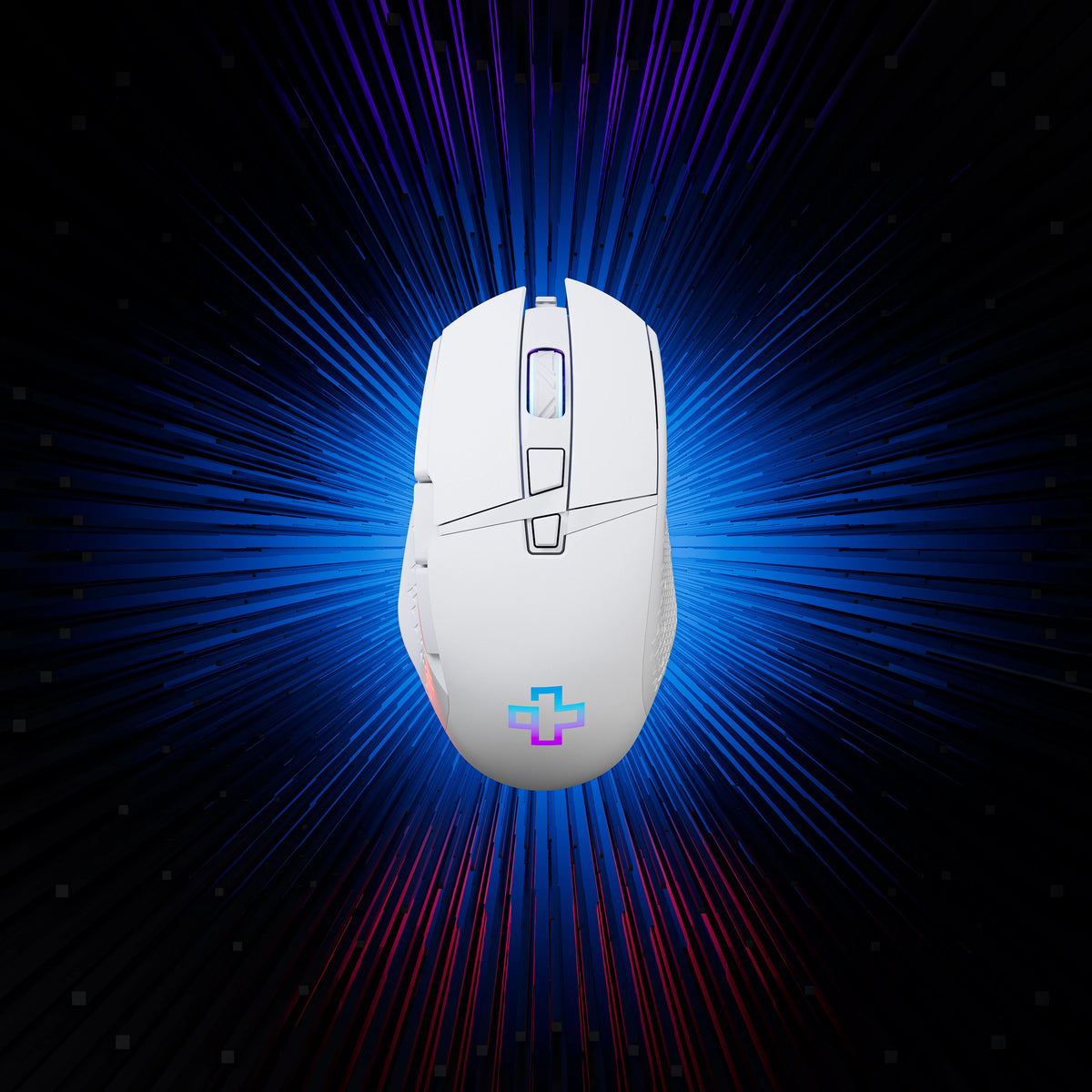 Mouse Gaming QwertyKey Forge V2 Alb- RGB, 12.000 DPI, Software