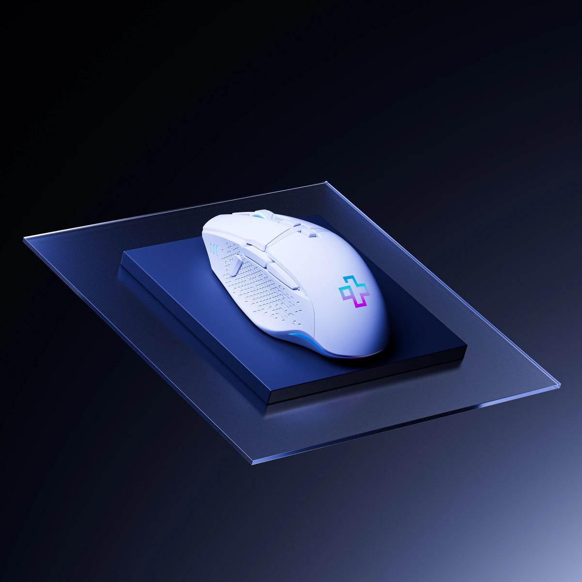 Mouse Gaming QwertyKey Forge V2 Alb- RGB, 12.000 DPI, Software