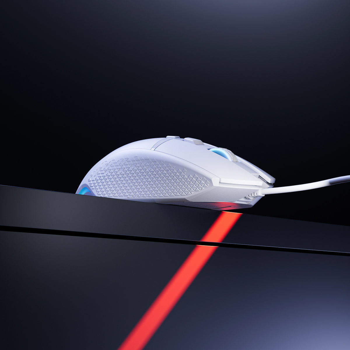 Mouse Gaming QwertyKey Forge V2 Alb- RGB, 12.000 DPI, Software