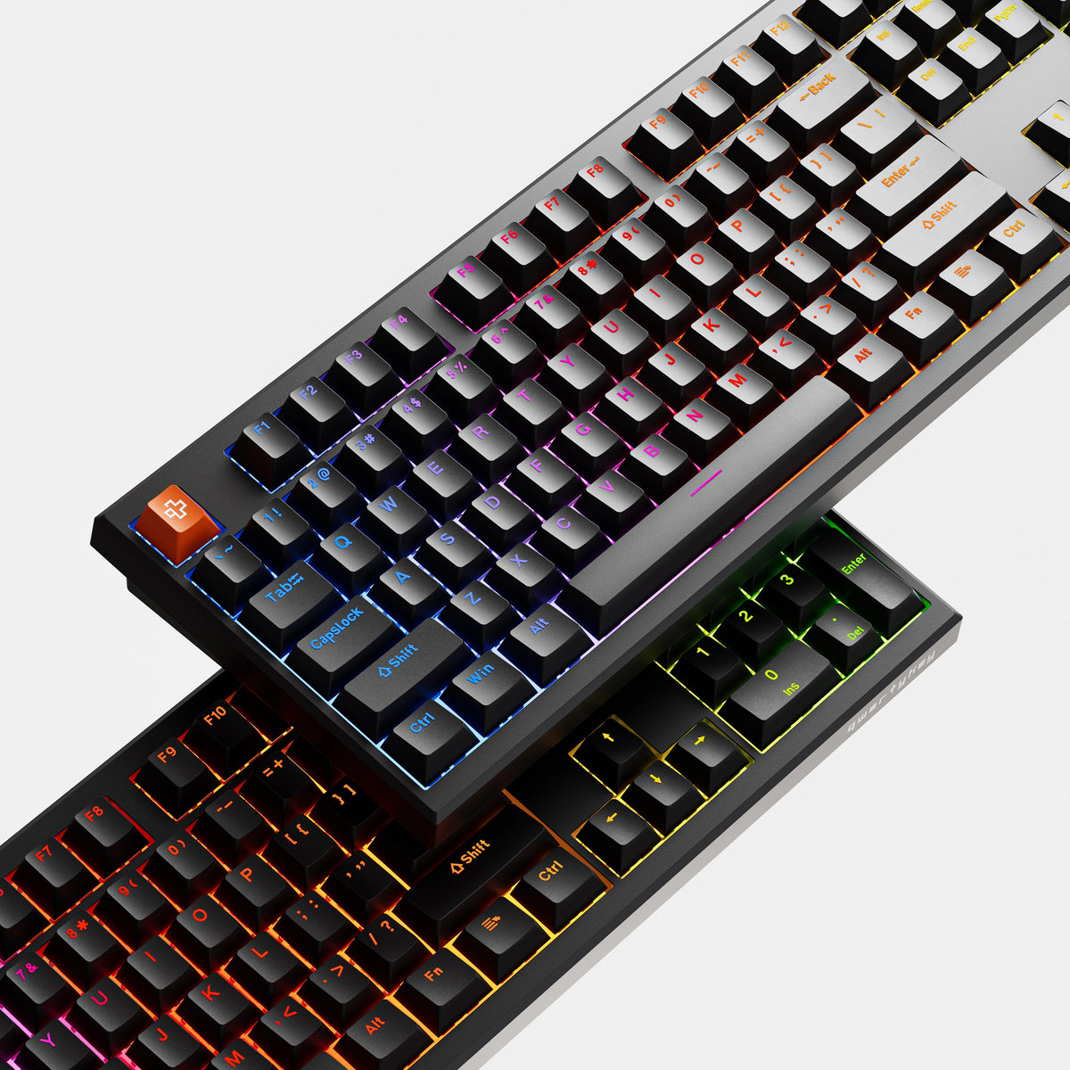 QwertyKey H100 Pro V2 Neagră – Tastatură Mecanică Gaming Wireless, Hotswap, Gasket, Full RGB