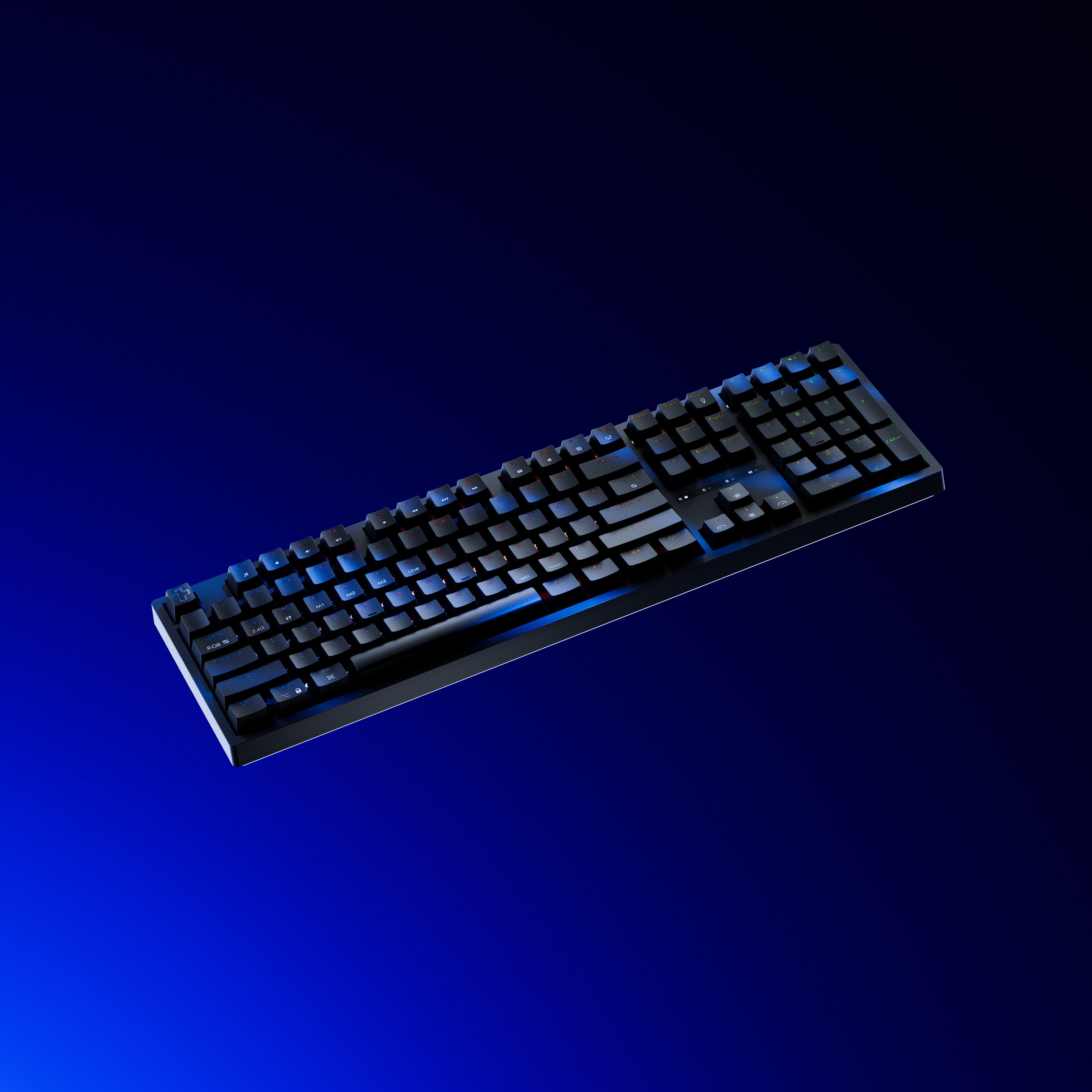 QwertyKey H100 Neagra Bluetooth Wireless Hotswap RGB Tastatura Mecanica Gaming