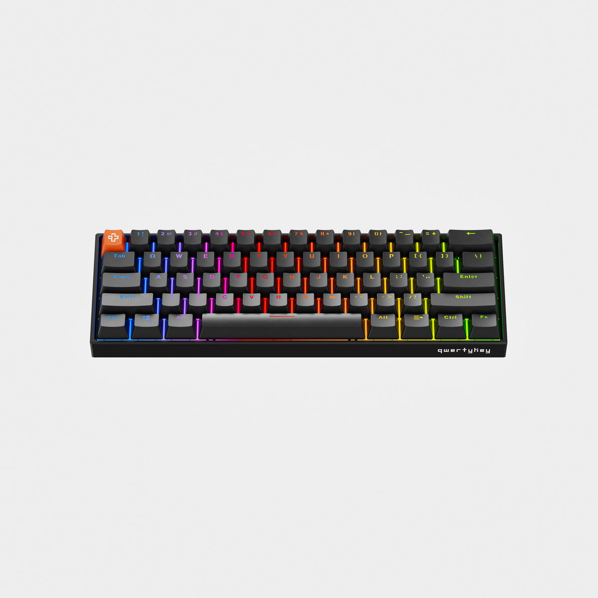 QwertyKey H61 Pro V2 Neagră – Tastatură Mecanică Gaming, Hotswap, Full RGB