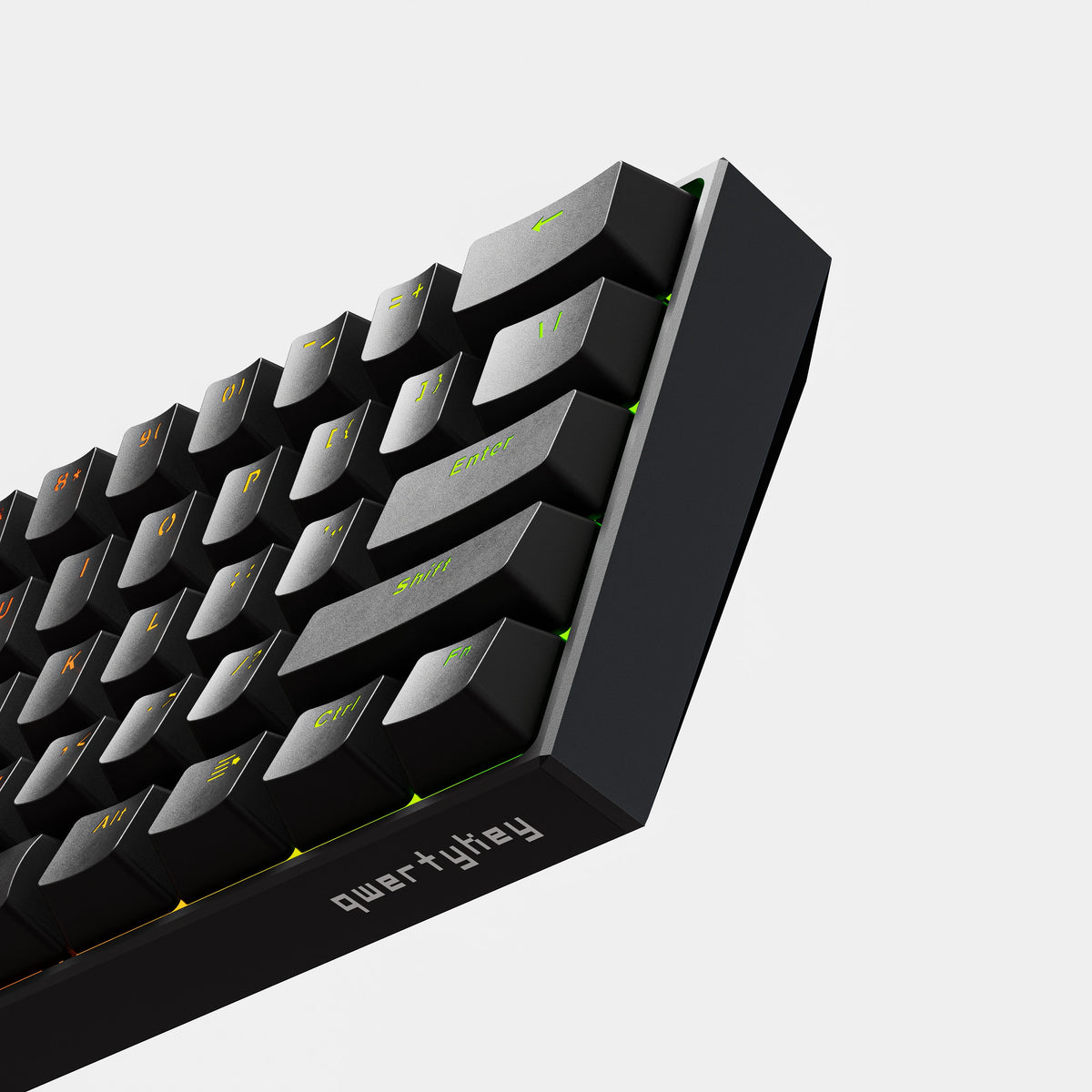 QwertyKey H61 Pro V2 Neagră – Tastatură Mecanică Gaming, Hotswap, Full RGB
