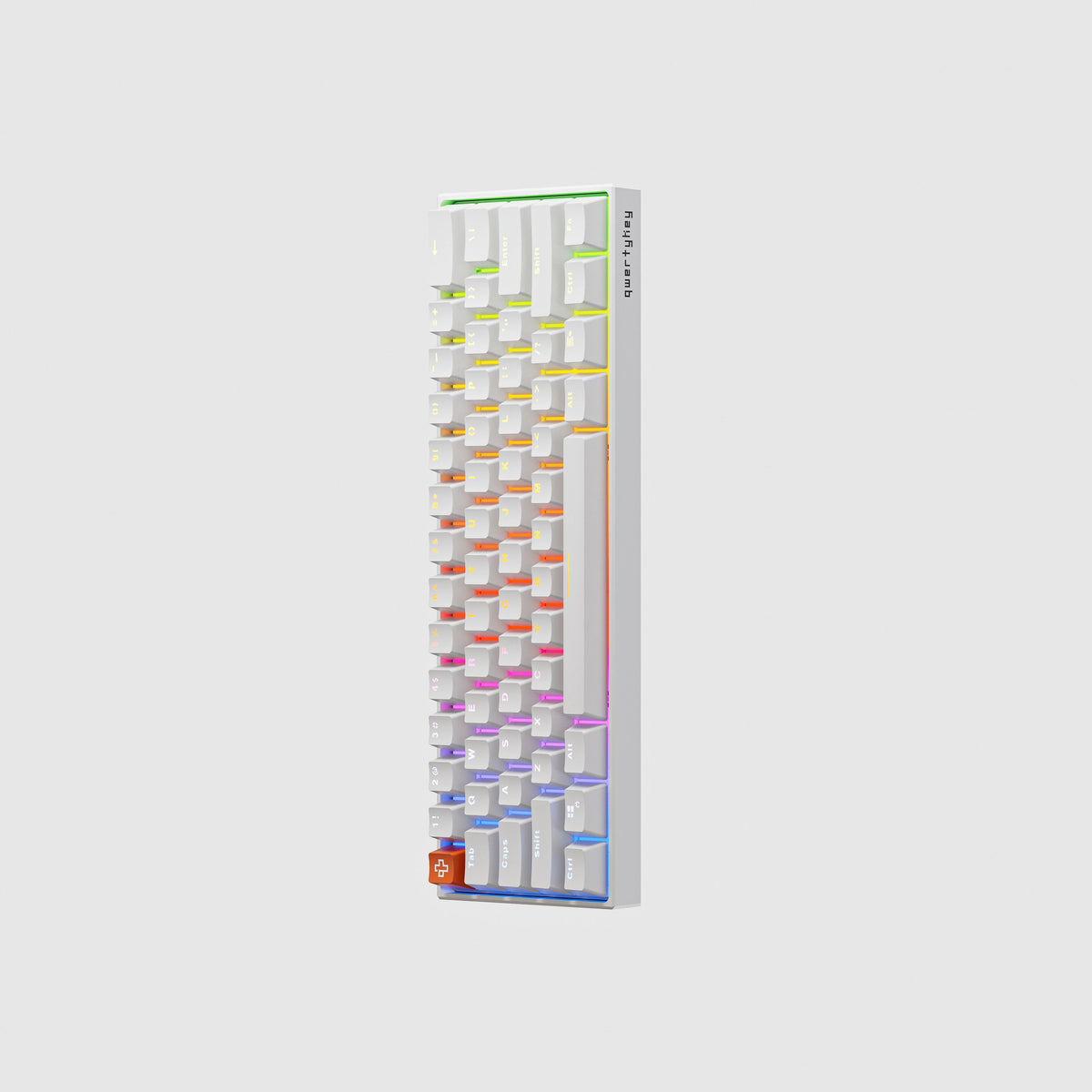 QwertyKey H61 Pro V2 Albă – Tastatură Mecanică Gaming, Hotswap, Full RGB