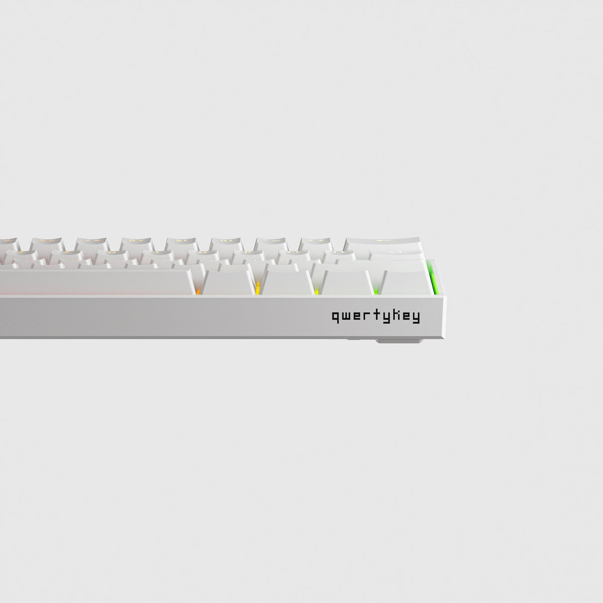 QwertyKey H61 Pro V2 Albă – Tastatură Mecanică Gaming, Hotswap, Full RGB