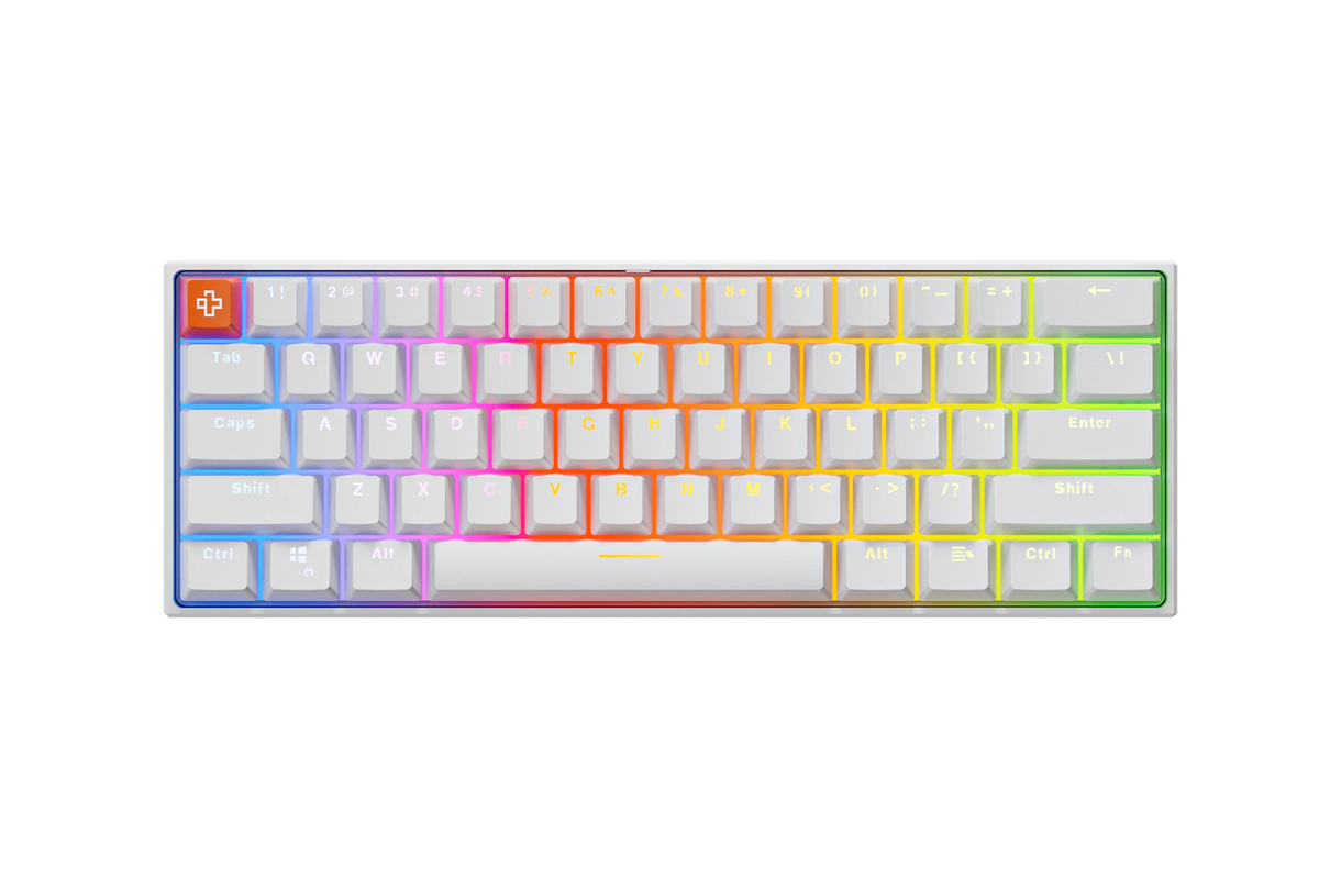 QwertyKey H61 Pro V2 Albă – Tastatură Mecanică Gaming, Hotswap, Full RGB