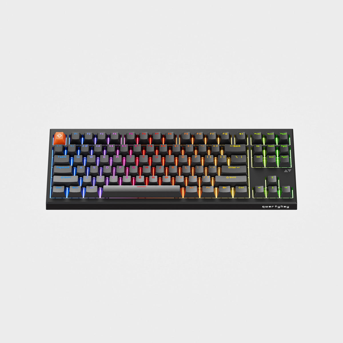 QwertyKey H87 Pro V2 Neagră – Tastatură Mecanică Gaming Wireless, Hotswap, Gasket, Full RGB