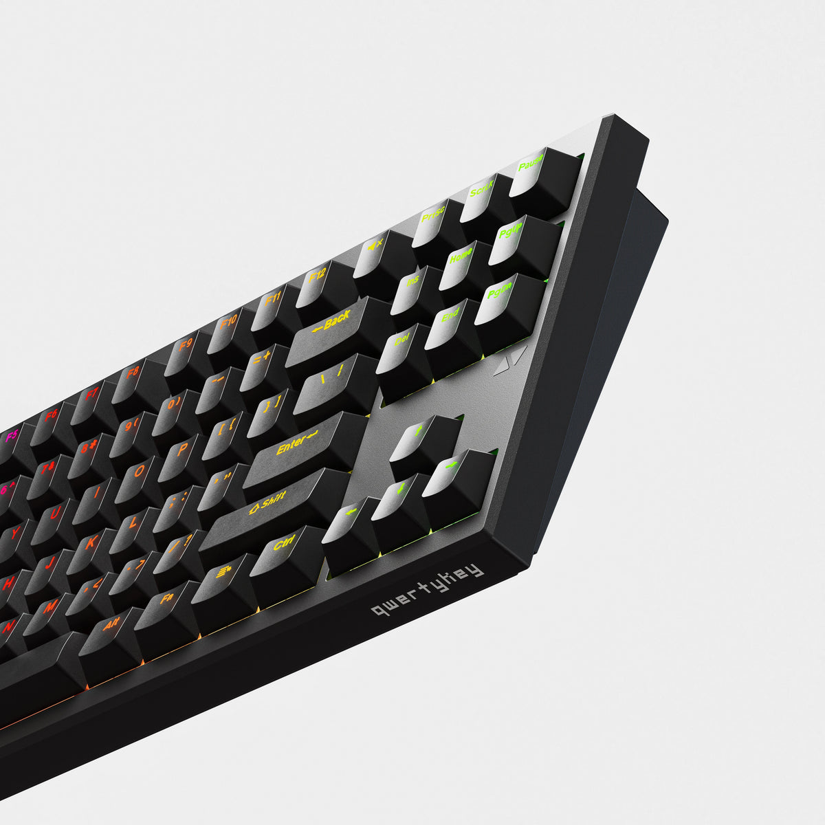 QwertyKey H87 Pro V2 Neagră – Tastatură Mecanică Gaming Wireless, Hotswap, Gasket, Full RGB