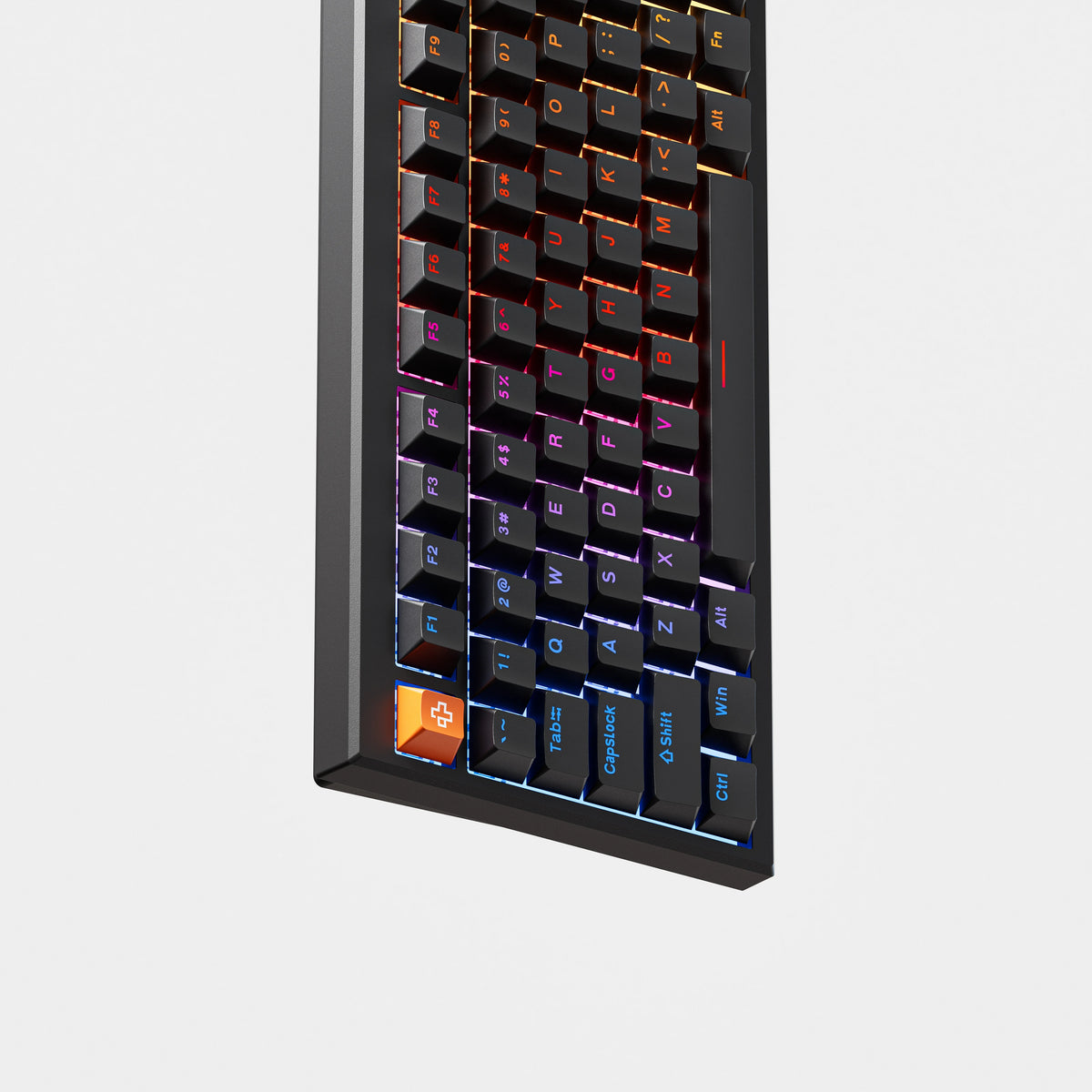 QwertyKey H87 Pro V2 Neagră – Tastatură Mecanică Gaming Wireless, Hotswap, Gasket, Full RGB