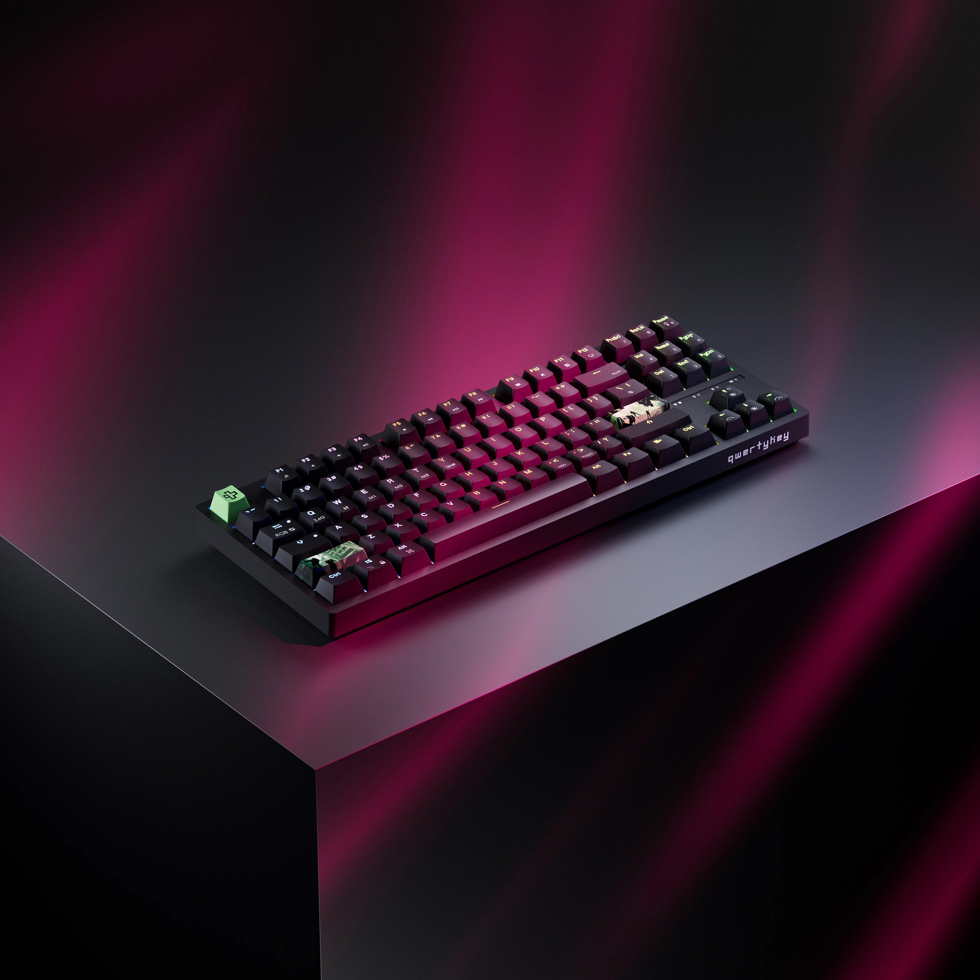QwertyKey H87 Neagra  Bluetooth Wireless Hotswap RGB Tastatura Mecanica Gaming