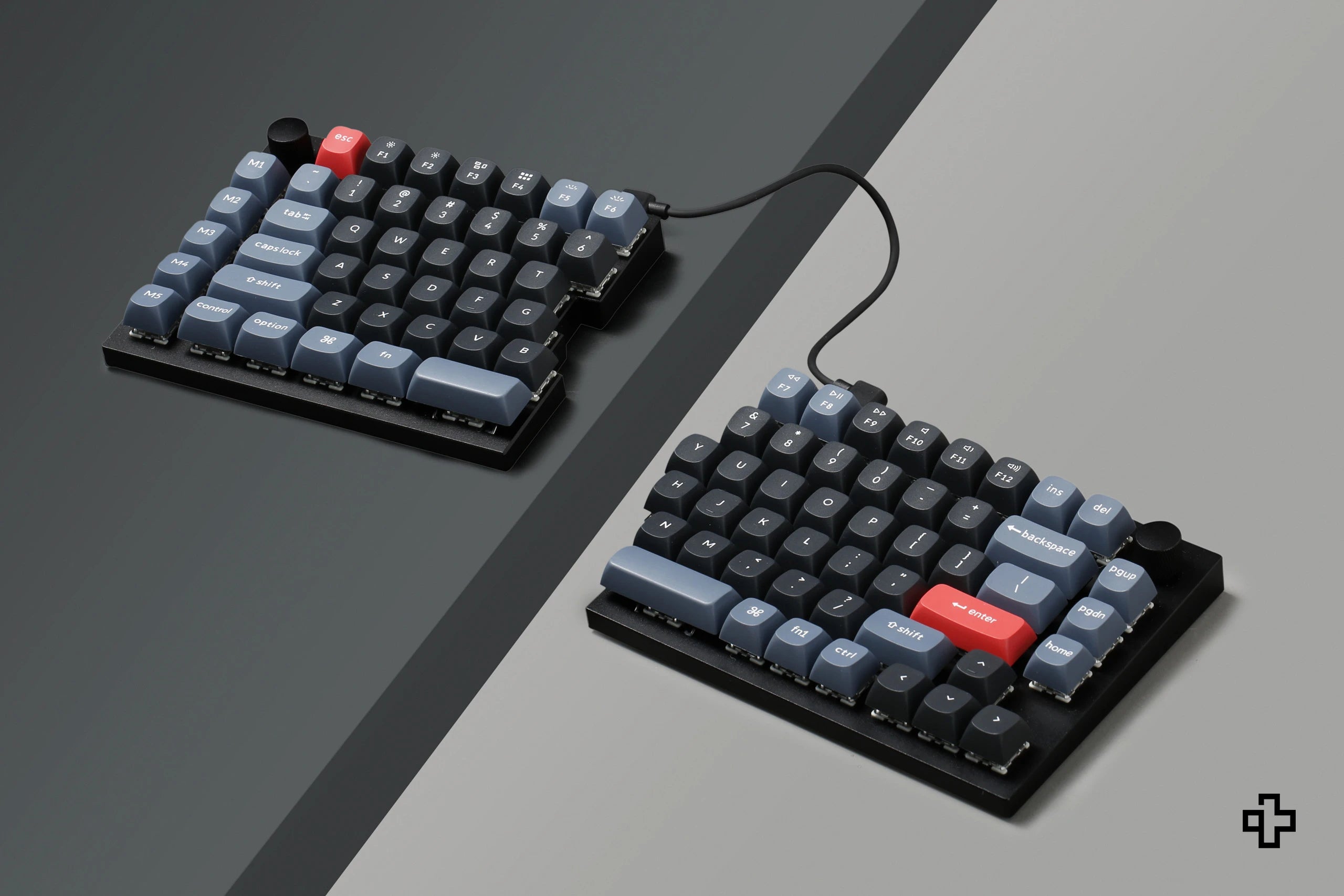 Keychron Q11 Carbon Black Hotswap Aluminium RGB Gateron G Pro Red Tastatura Mecanica Custom Split