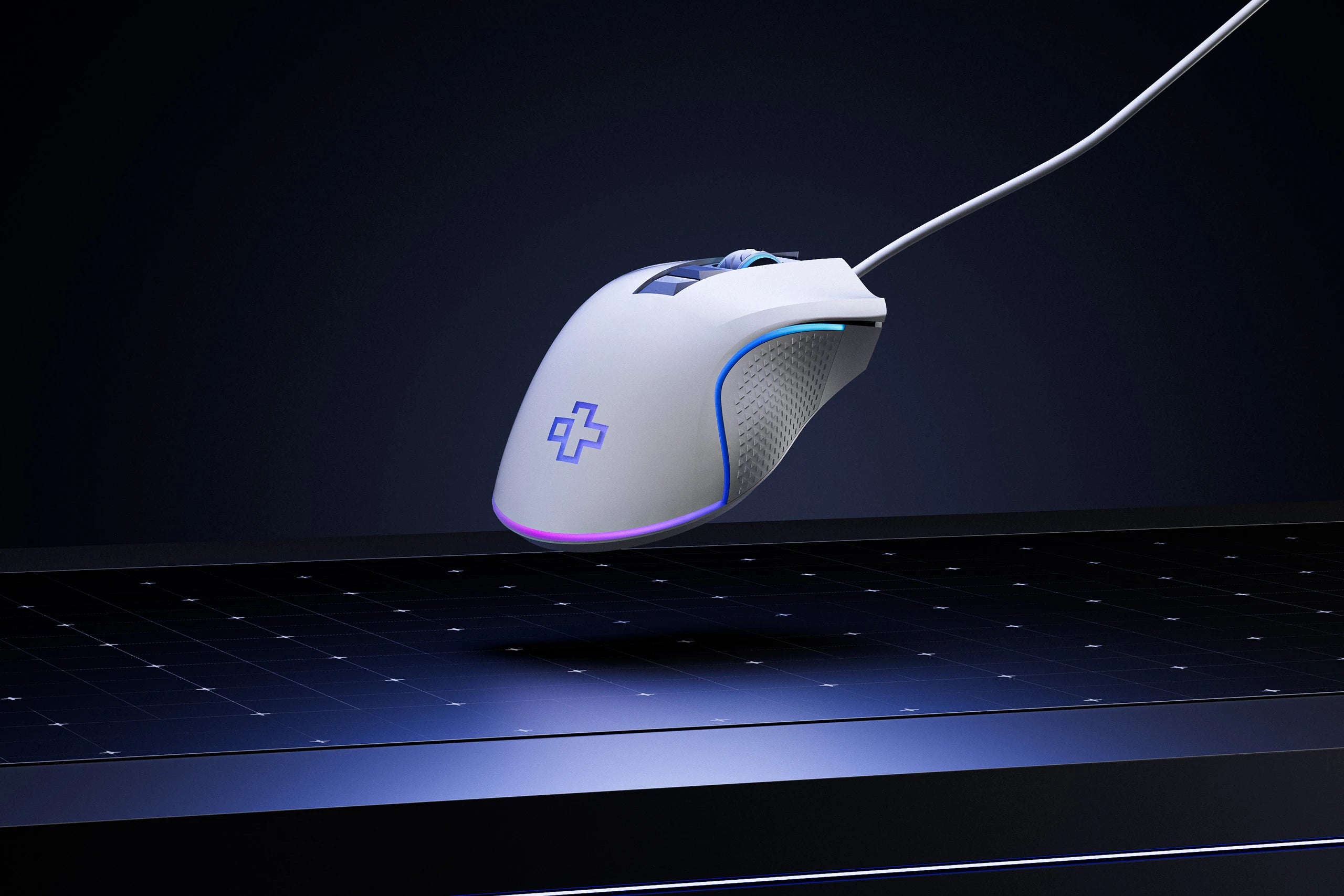 Mouse Gaming QwertyKey Forge Alb, RGB, 12.000 DPI, Software