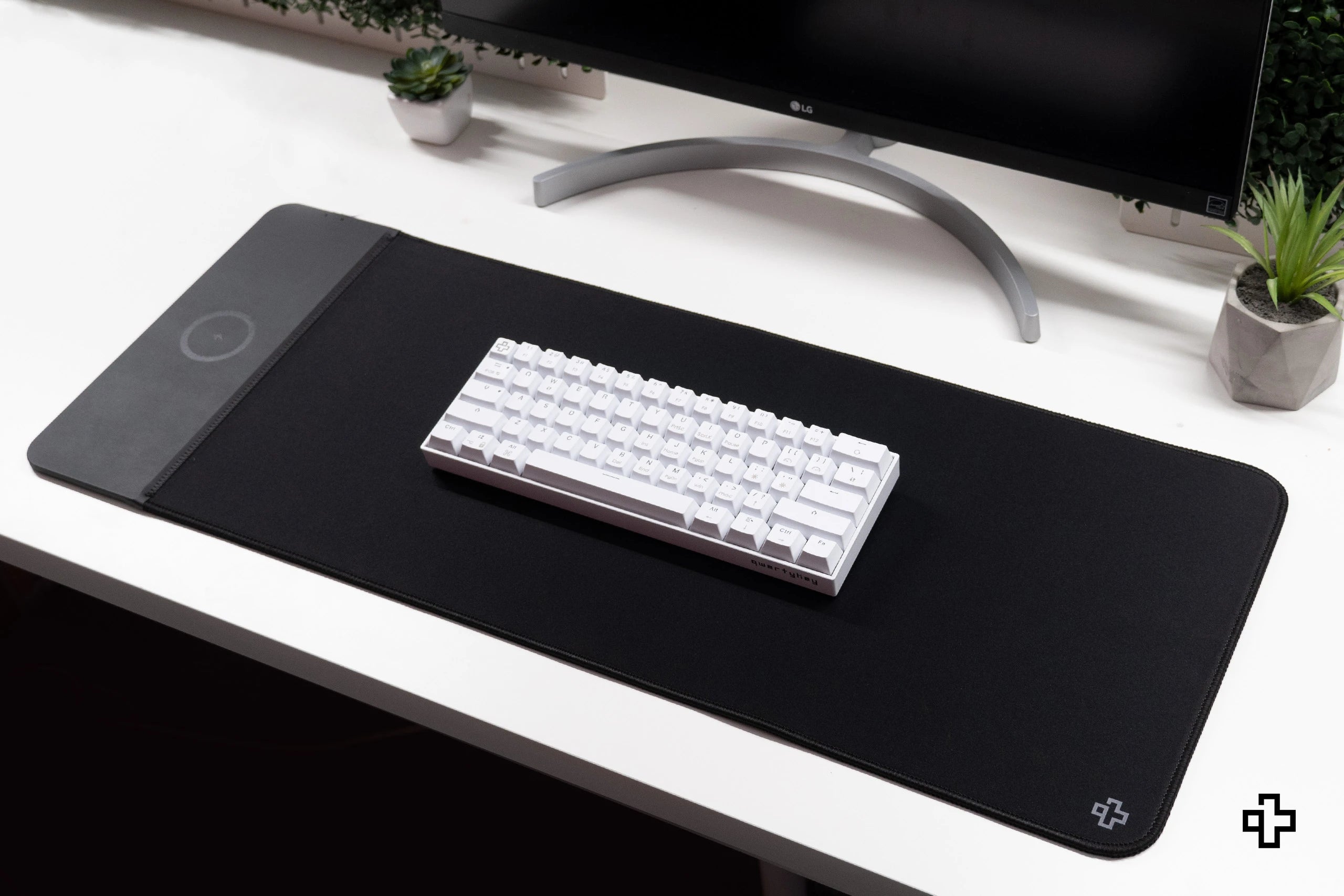 Deskmat Mousepad Wireless Charging Negru