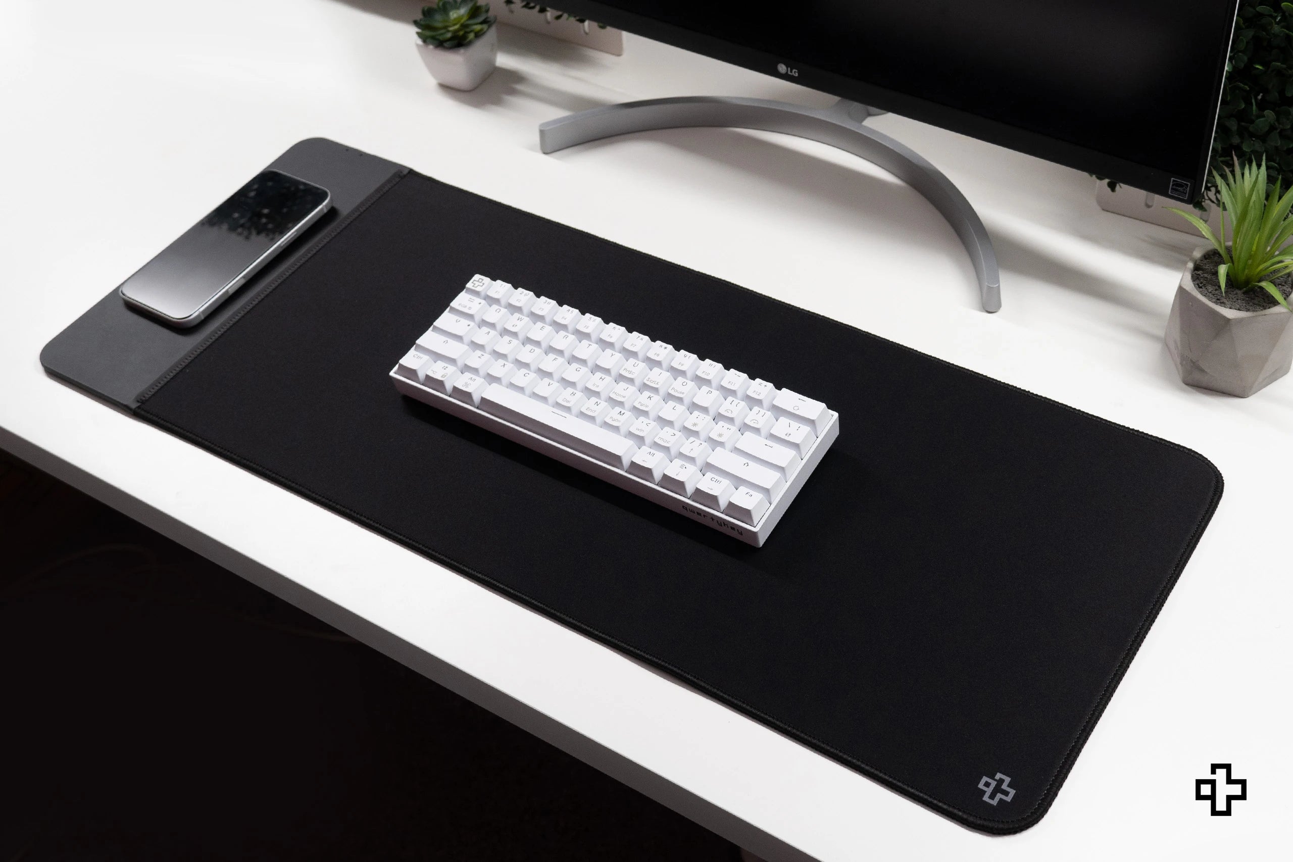 Deskmat Mousepad Wireless Charging Negru