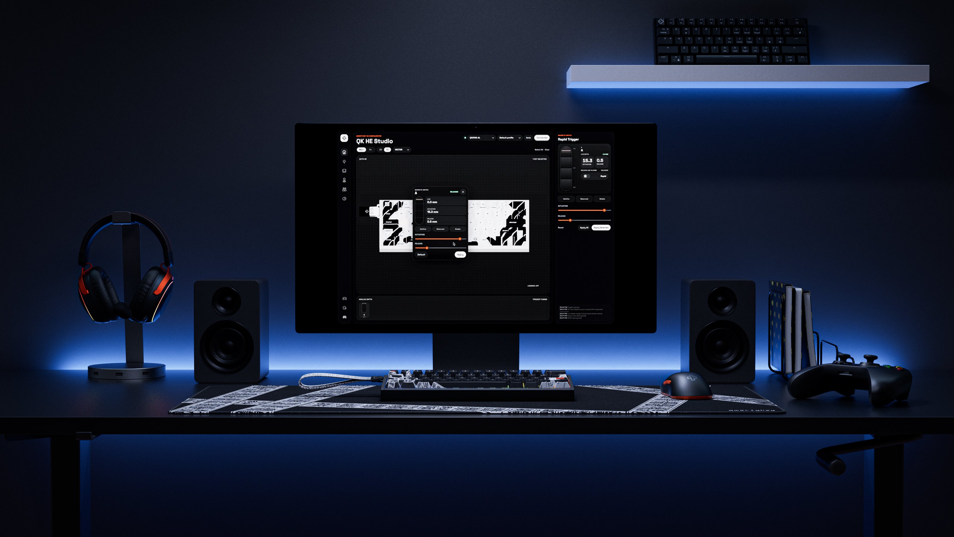 QK61 HE-AL Shadow – Hall Effect, Rapid Trigger, RGB, Snap Tap, Switch-uri Magnetice