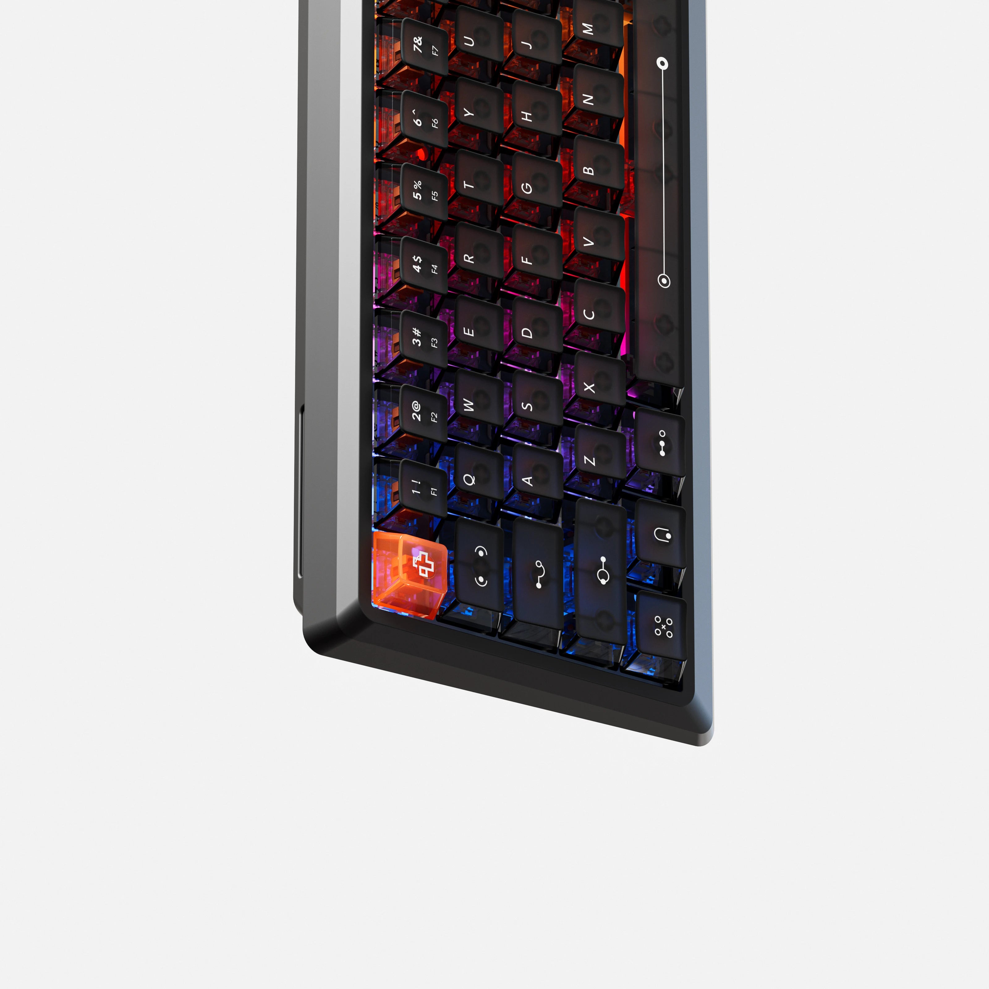 QwertyKey QK61 HE Phantom Neagră – Tastatură Gaming Magnetică Hall Effect, Rapid Trigger, Snap Tap, Full RGB
