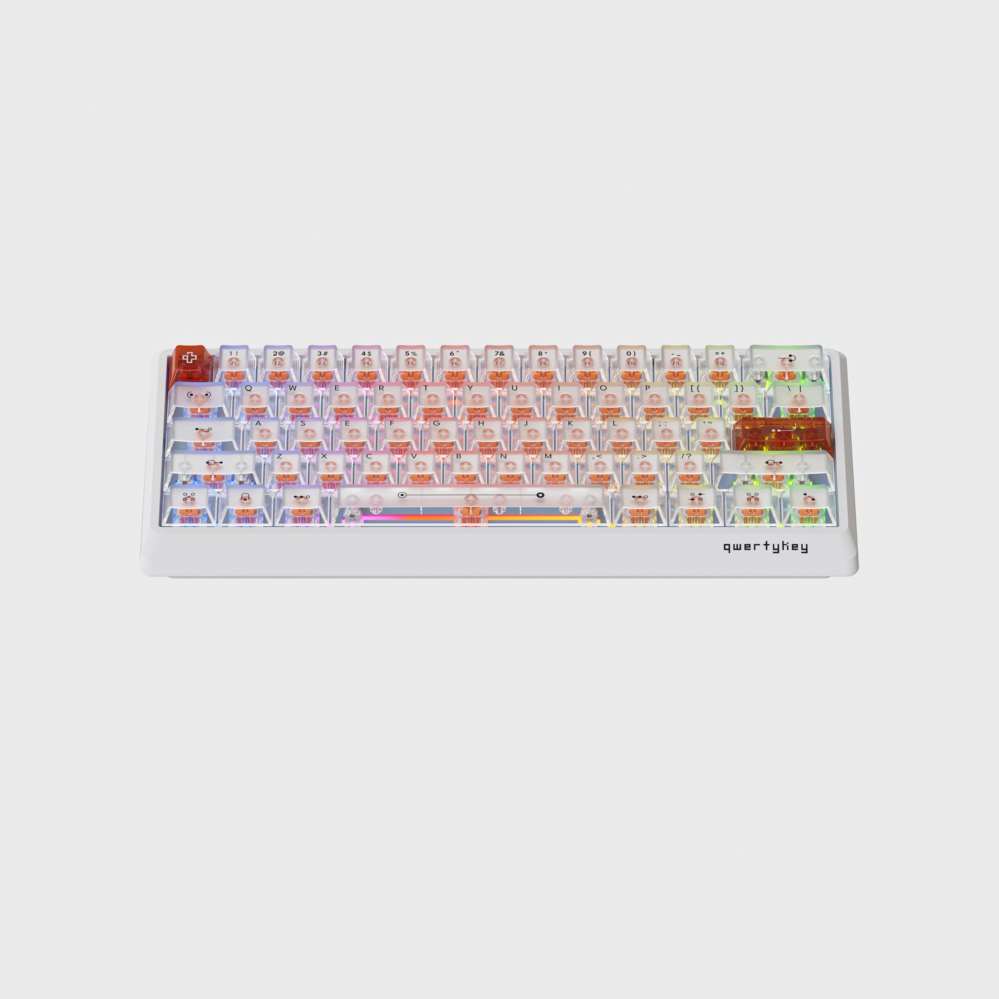 QK61 HE Phantom Alb – Tastatura Mecanica Gaming Hall Effect, Rapid Trigger, RGB, Switch-uri Magnetice, Snap Tap