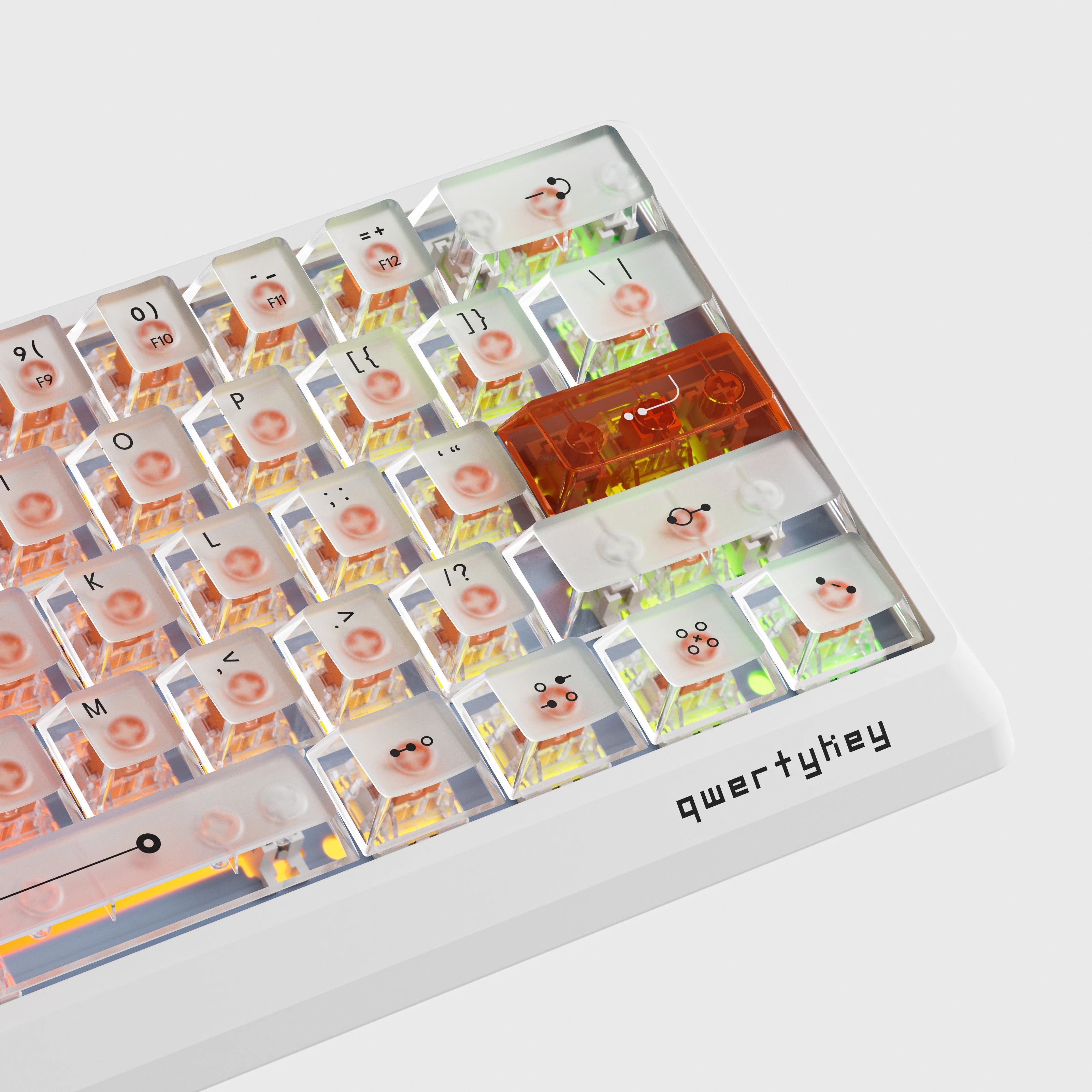 QK61 HE Phantom Alb – Tastatura Mecanica Gaming Hall Effect, Rapid Trigger, RGB, Switch-uri Magnetice, Snap Tap