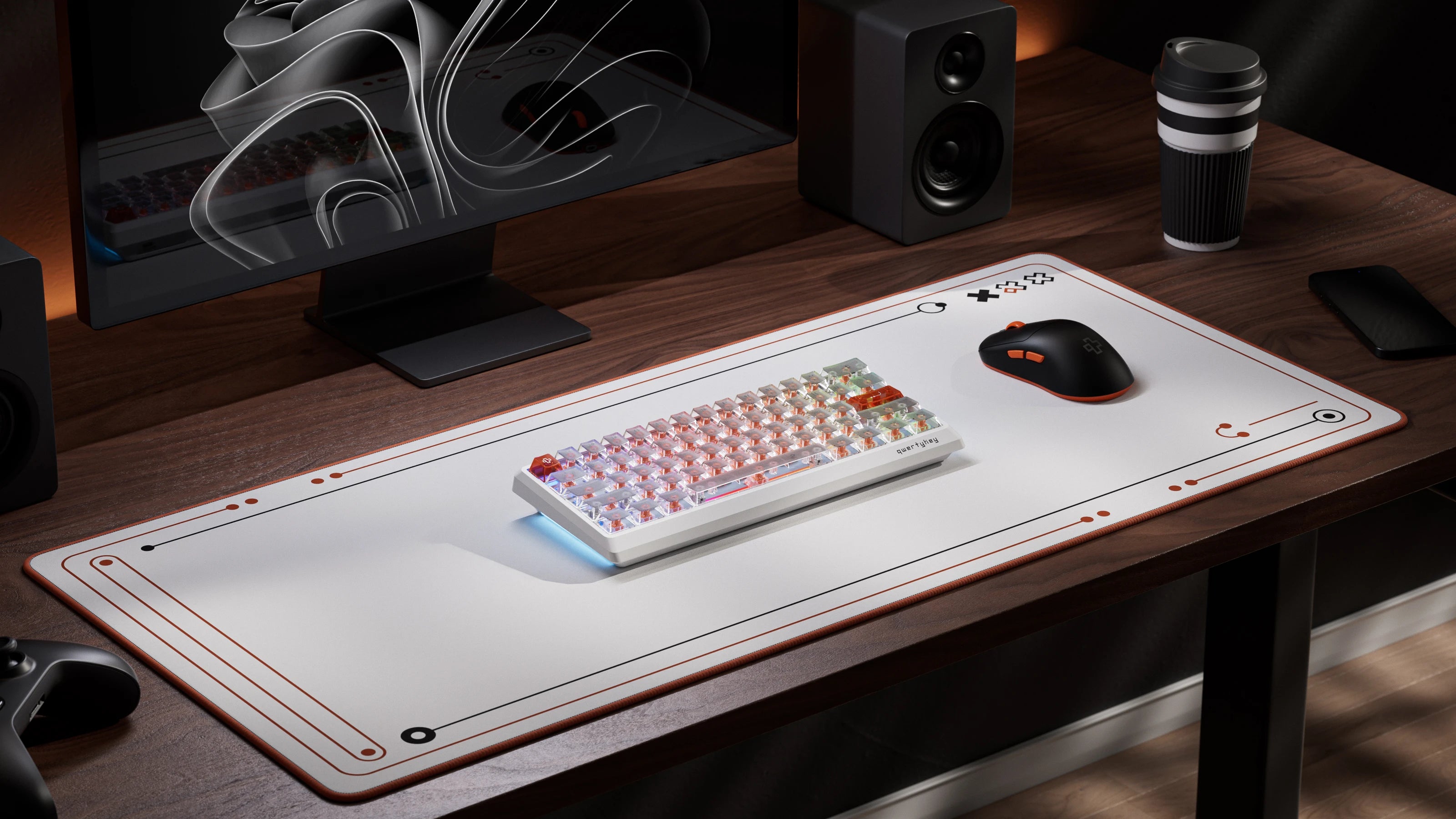 QK61 HE Phantom Alb – Tastatura Mecanica Gaming Hall Effect, Rapid Trigger, RGB, Switch-uri Magnetice, Snap Tap