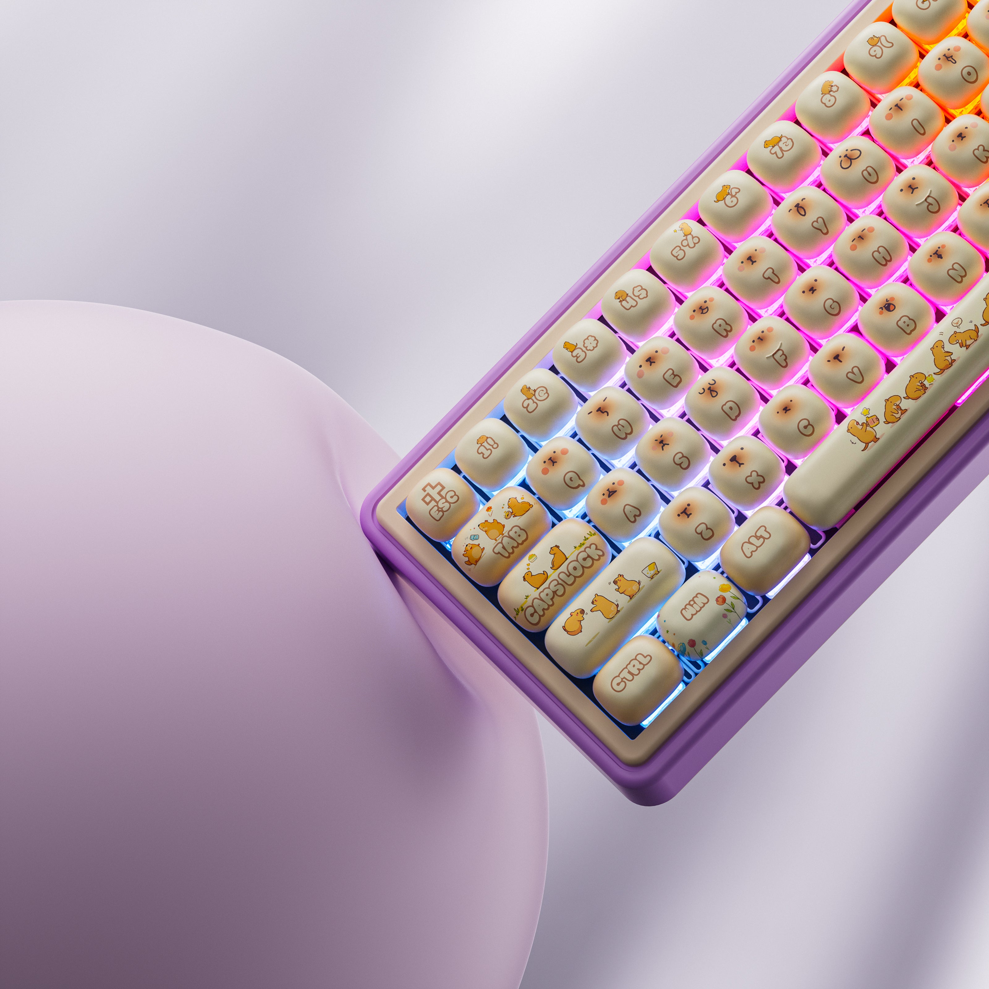QwertyKey65 Pro Capybara Bluetooth Wireless VIA Hotswap RGB Tastatura Mecanica Gaming