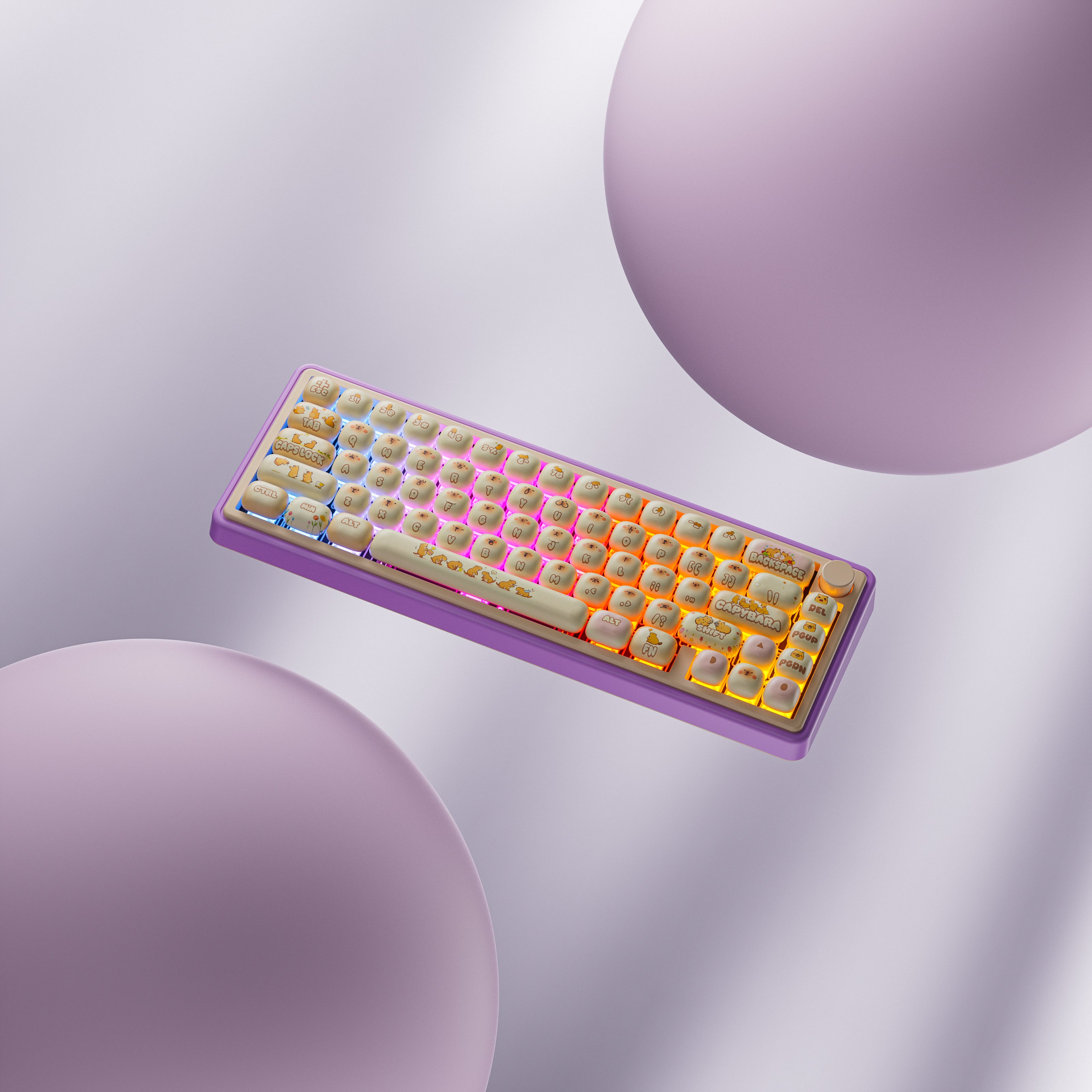 QwertyKey65 Pro Capybara Bluetooth Wireless VIA Hotswap RGB Tastatura Mecanica Gaming
