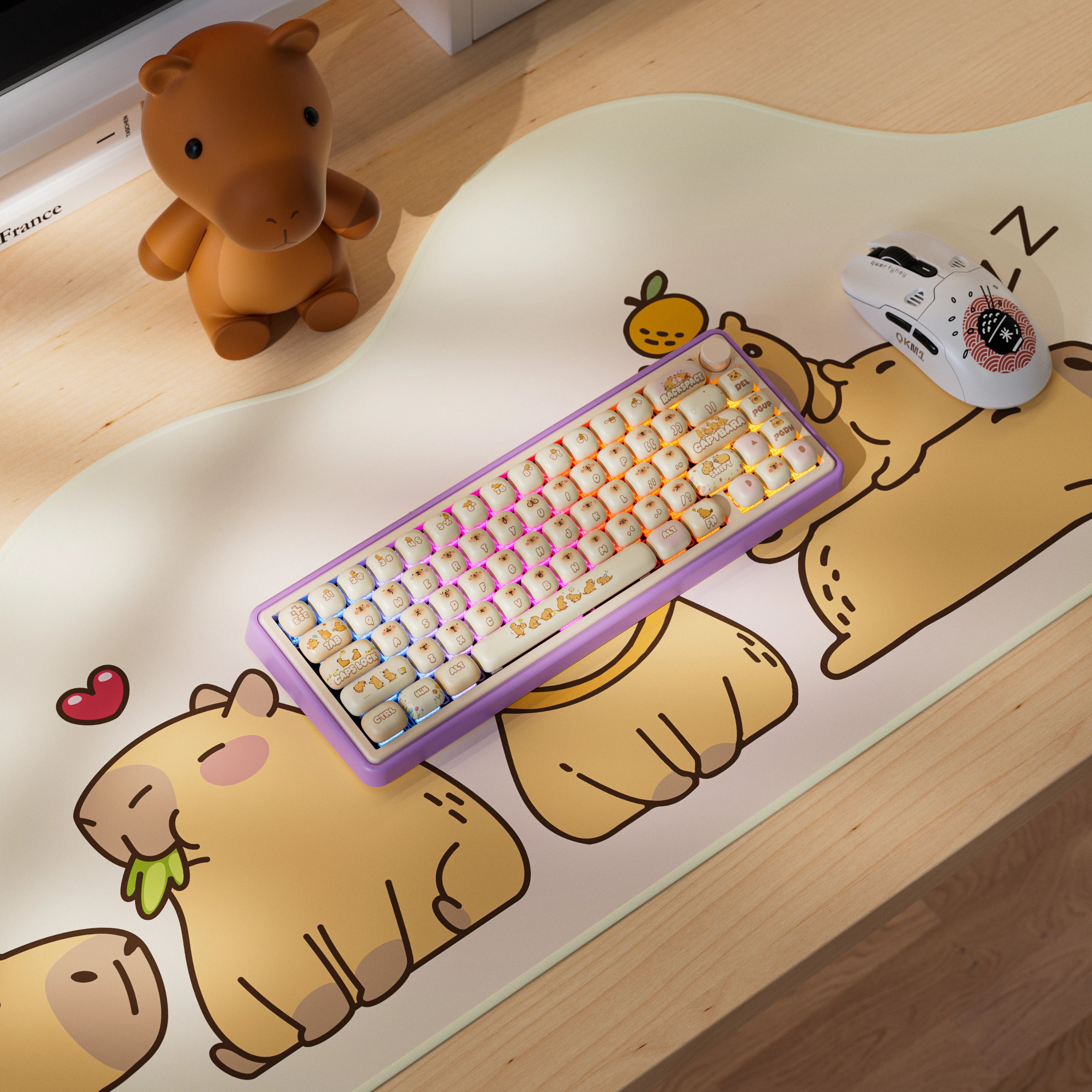QwertyKey65 Pro Capybara Bluetooth Wireless VIA Hotswap RGB Tastatura Mecanica Gaming