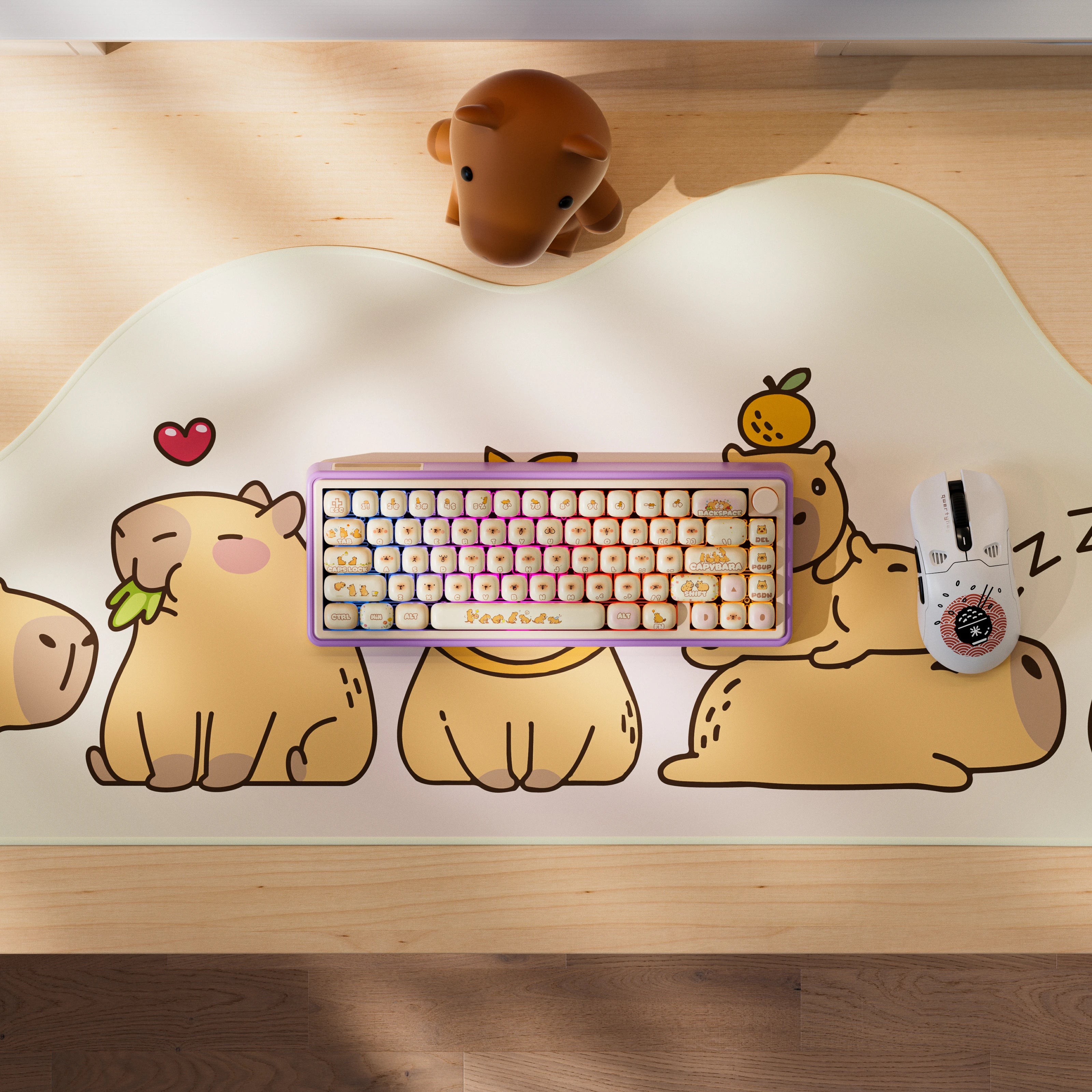 QwertyKey65 Pro Capybara Bluetooth Wireless VIA Hotswap RGB Tastatura Mecanica Gaming
