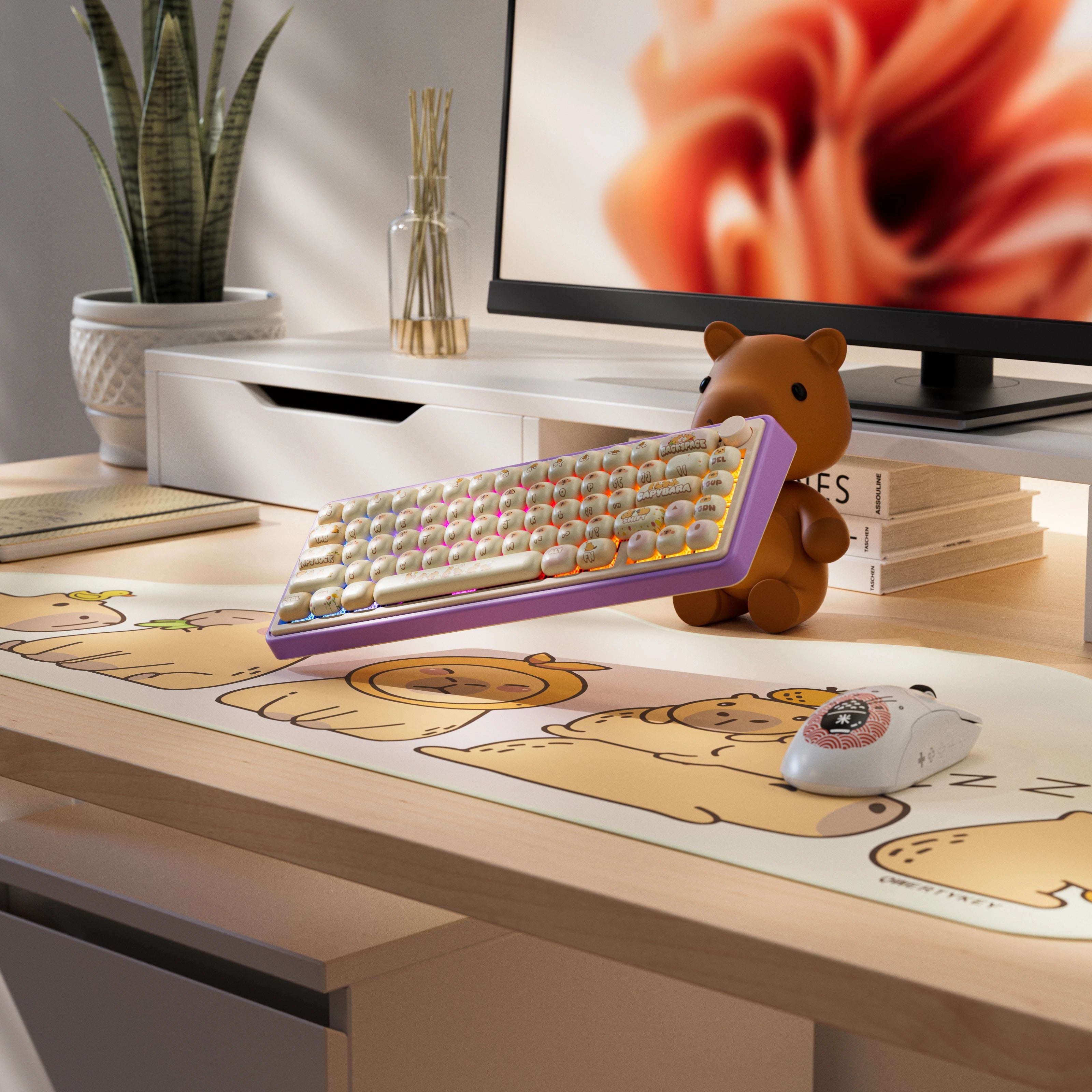 QwertyKey65 Pro Capybara Bluetooth Wireless VIA Hotswap RGB Tastatura Mecanica Gaming