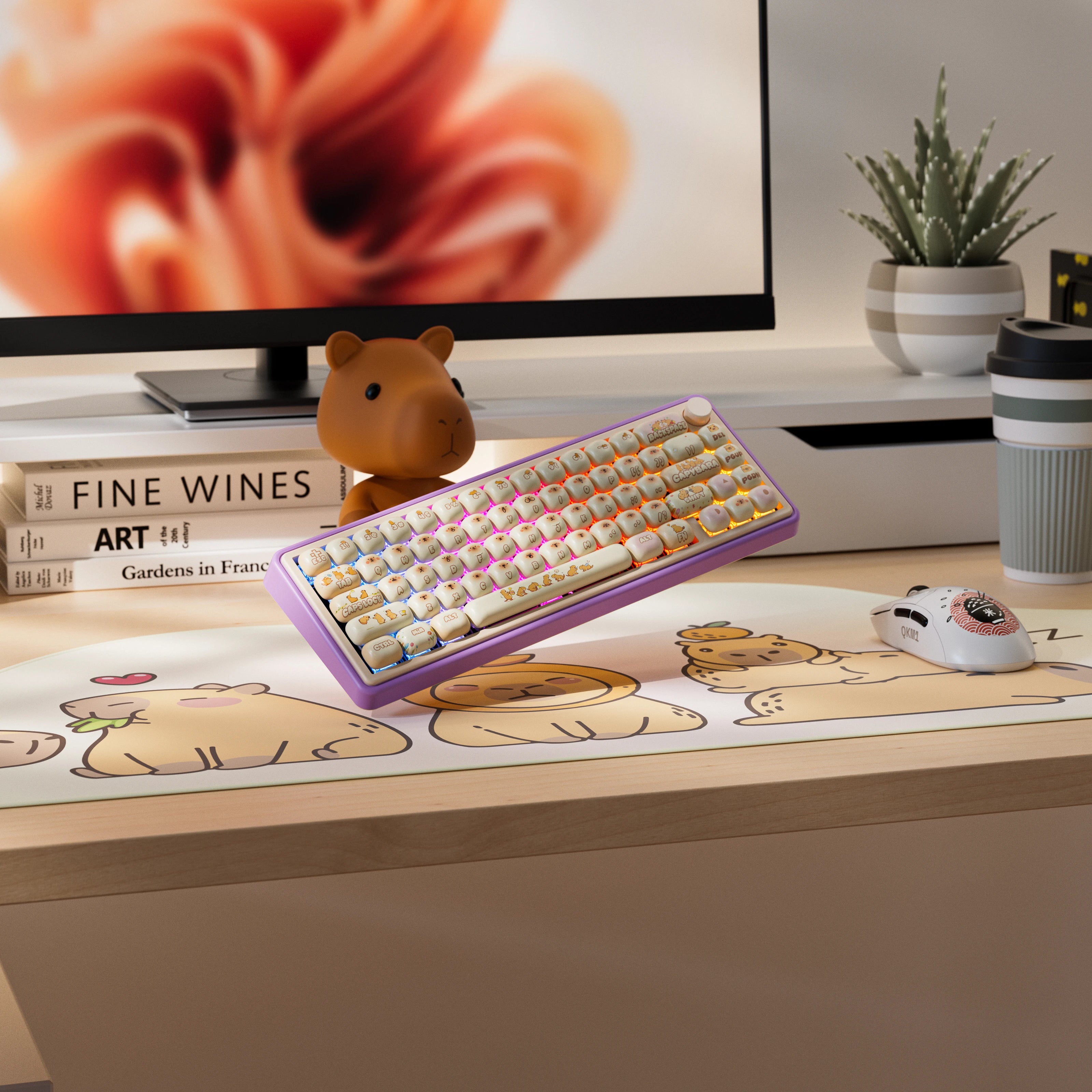 QwertyKey65 Pro Capybara Bluetooth Wireless VIA Hotswap RGB Tastatura Mecanica Gaming