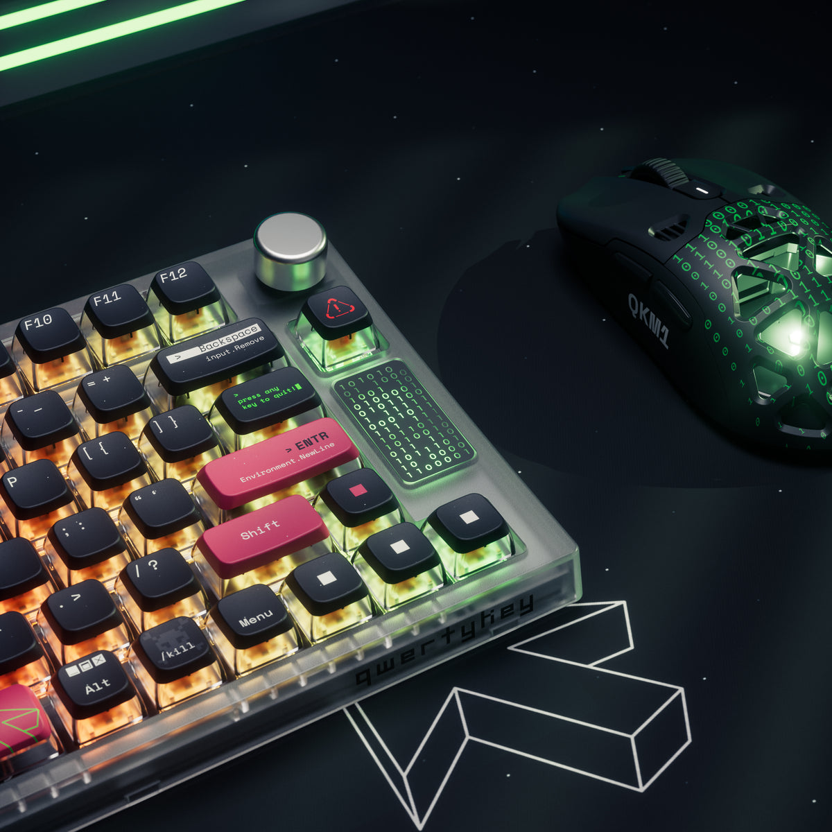 QwertyKey75 Terminal – Tastatură Mecanică Gaming Wireless, Hotswap, Fu