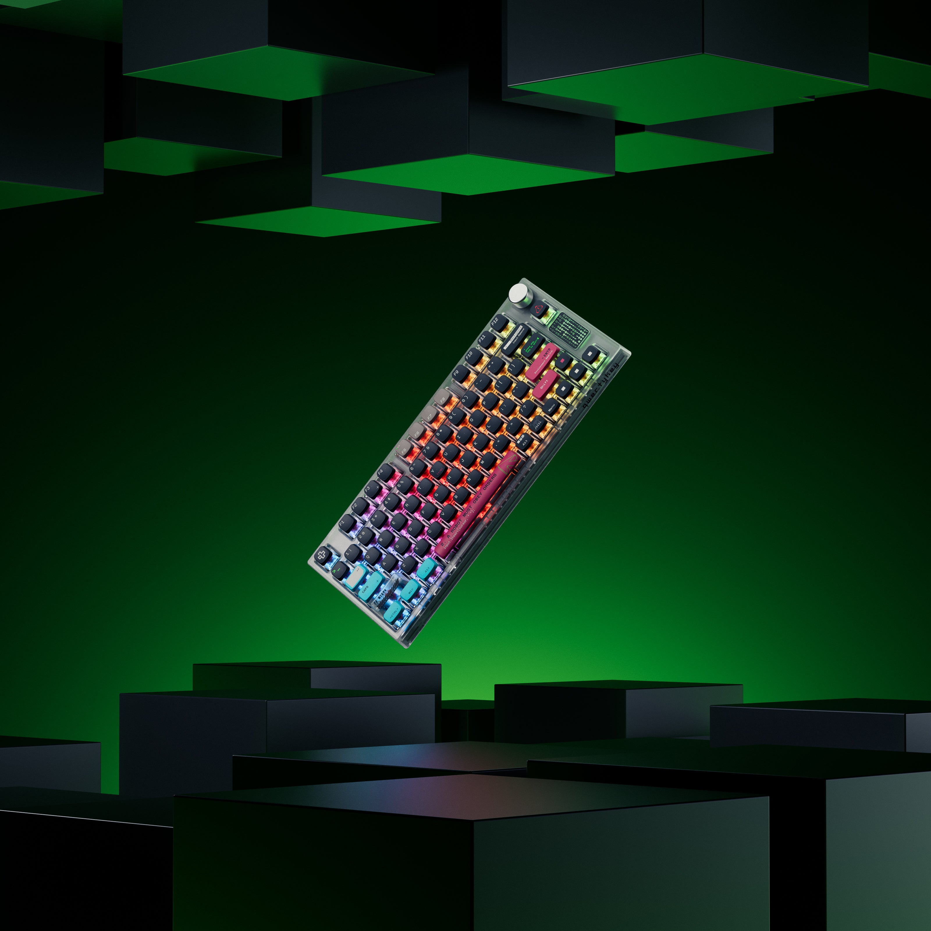 QwertyKey75 Terminal Bluetooth Wireless Hotswap RGB VIA/QMK Gasket Mounted Tastatura Mecanica Gaming