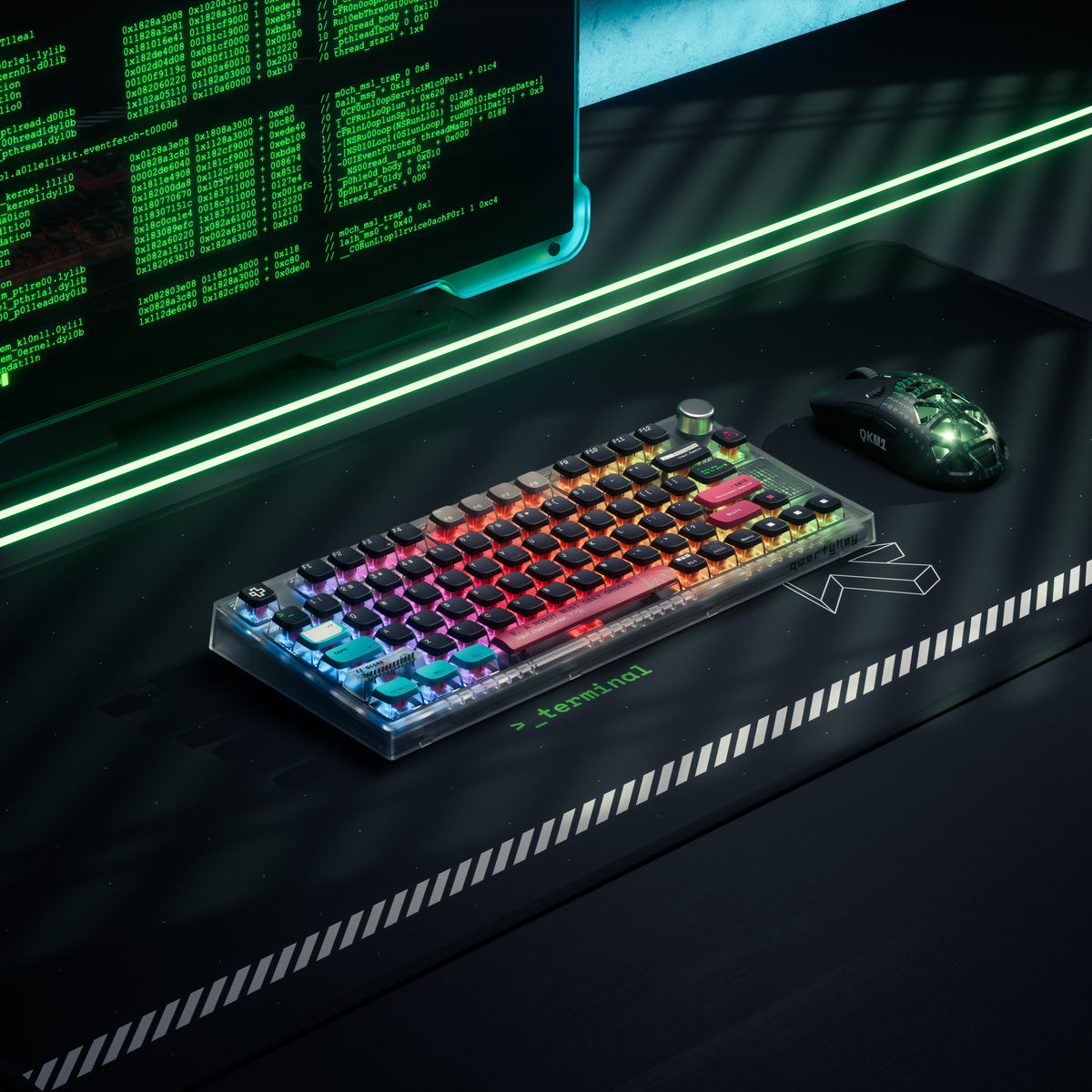 QwertyKey75 Terminal Bluetooth Wireless Hotswap RGB VIA/QMK Gasket Mou