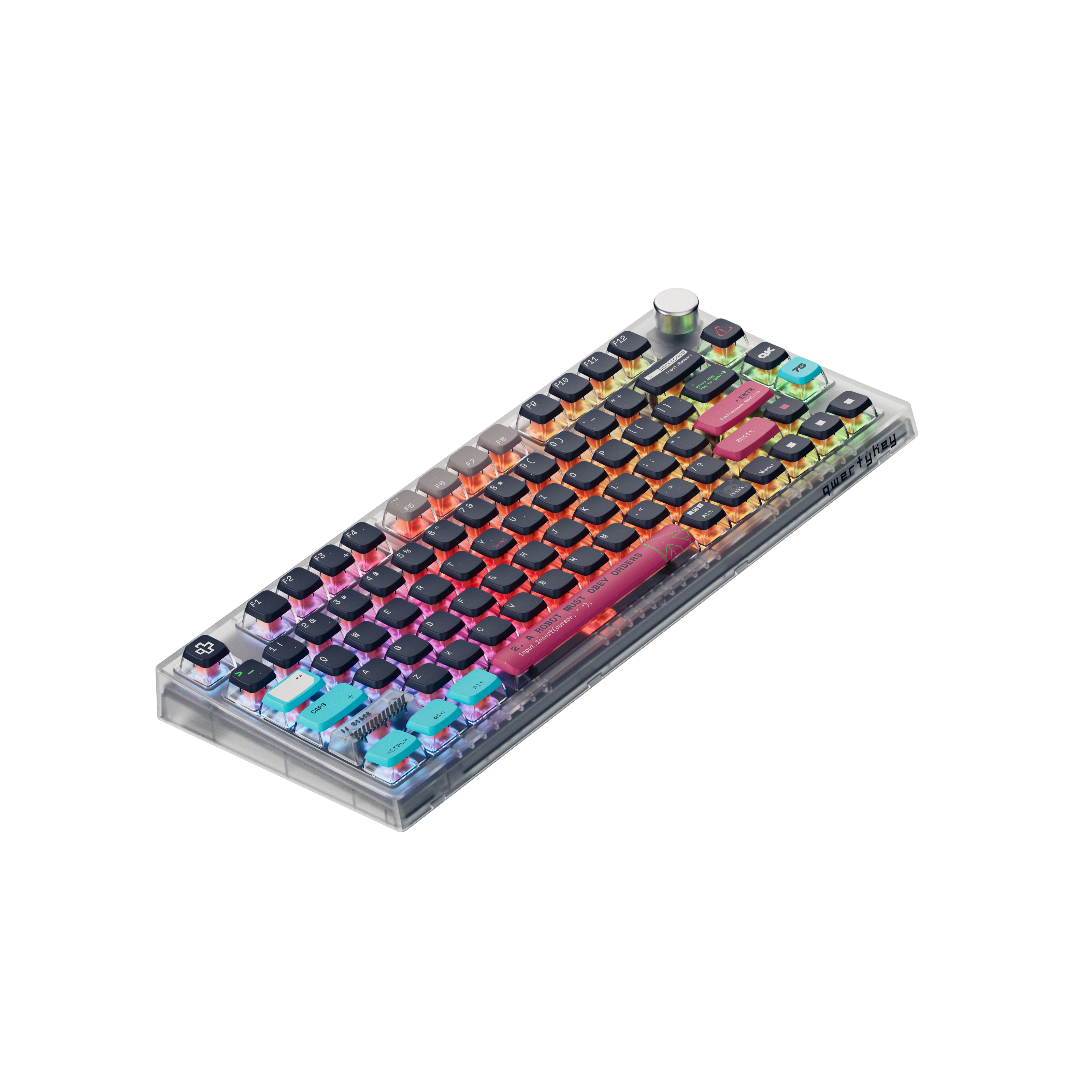 QwertyKey75 Terminal Bluetooth Wireless Hotswap RGB VIA/QMK Gasket Mounted Tastatura Mecanica Gaming