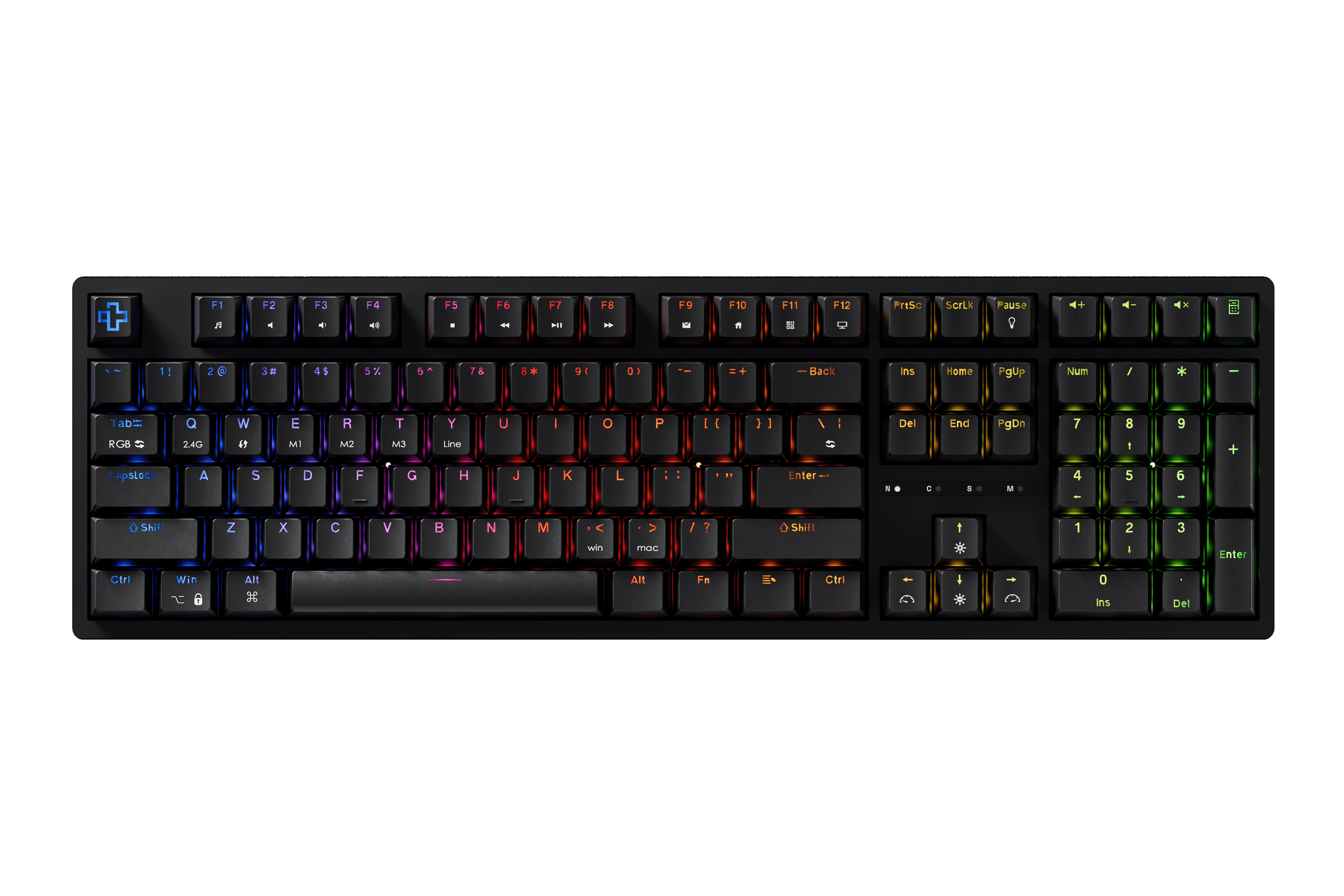 QwertyKey H100 Neagra Bluetooth Wireless Hotswap RGB Tastatura Mecanica Gaming