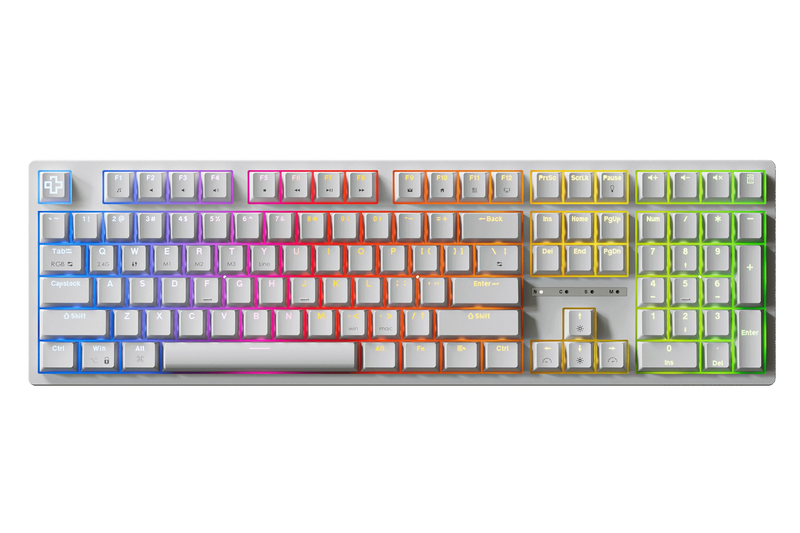 QKH100 White mechanical keyboard