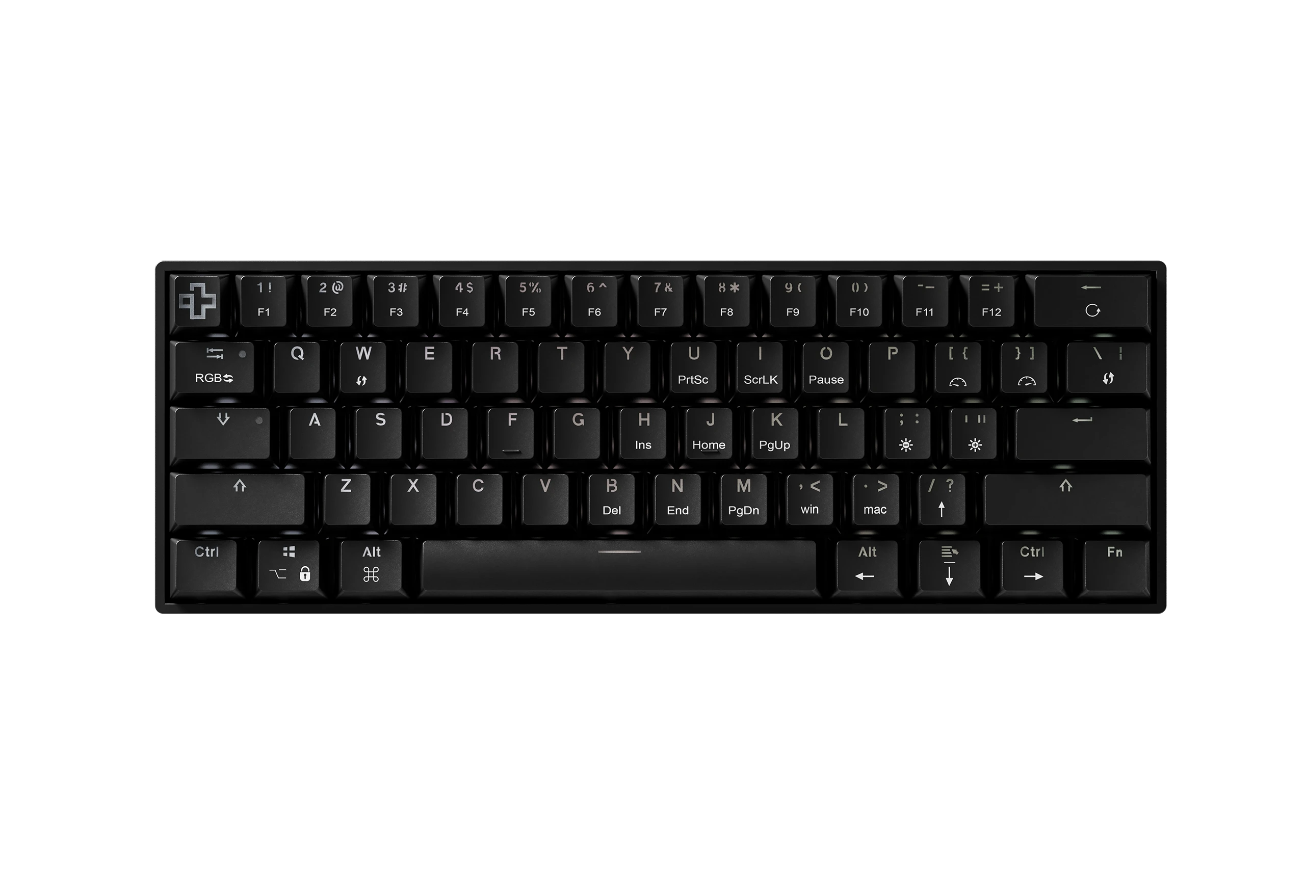 QwertyKey H61 Split Neagra Hotswap RGB Tastatura Mecanica Gaming