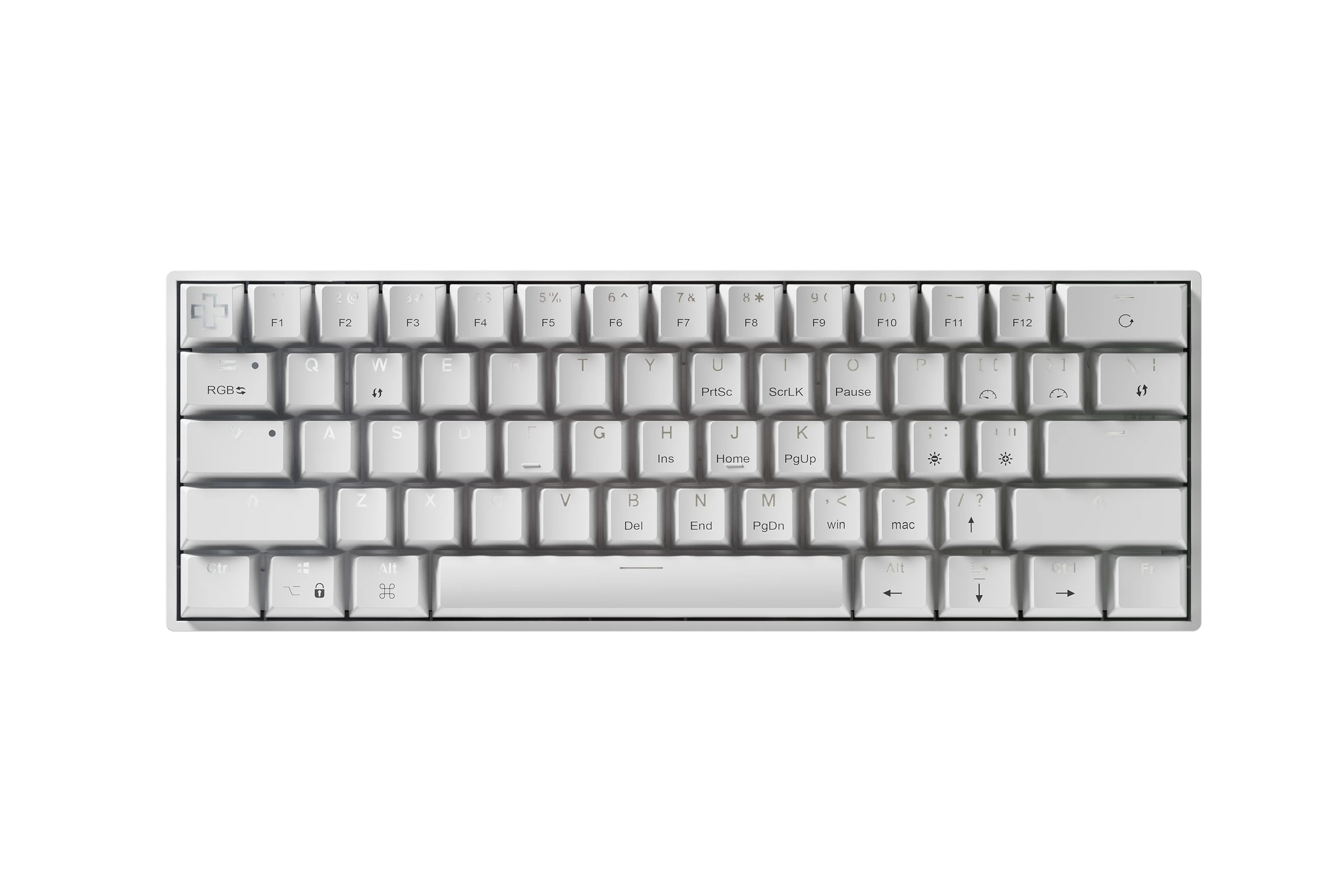 QwertyKey H61 Split Alba Hotswap RGB Tastatura Mecanica Gaming