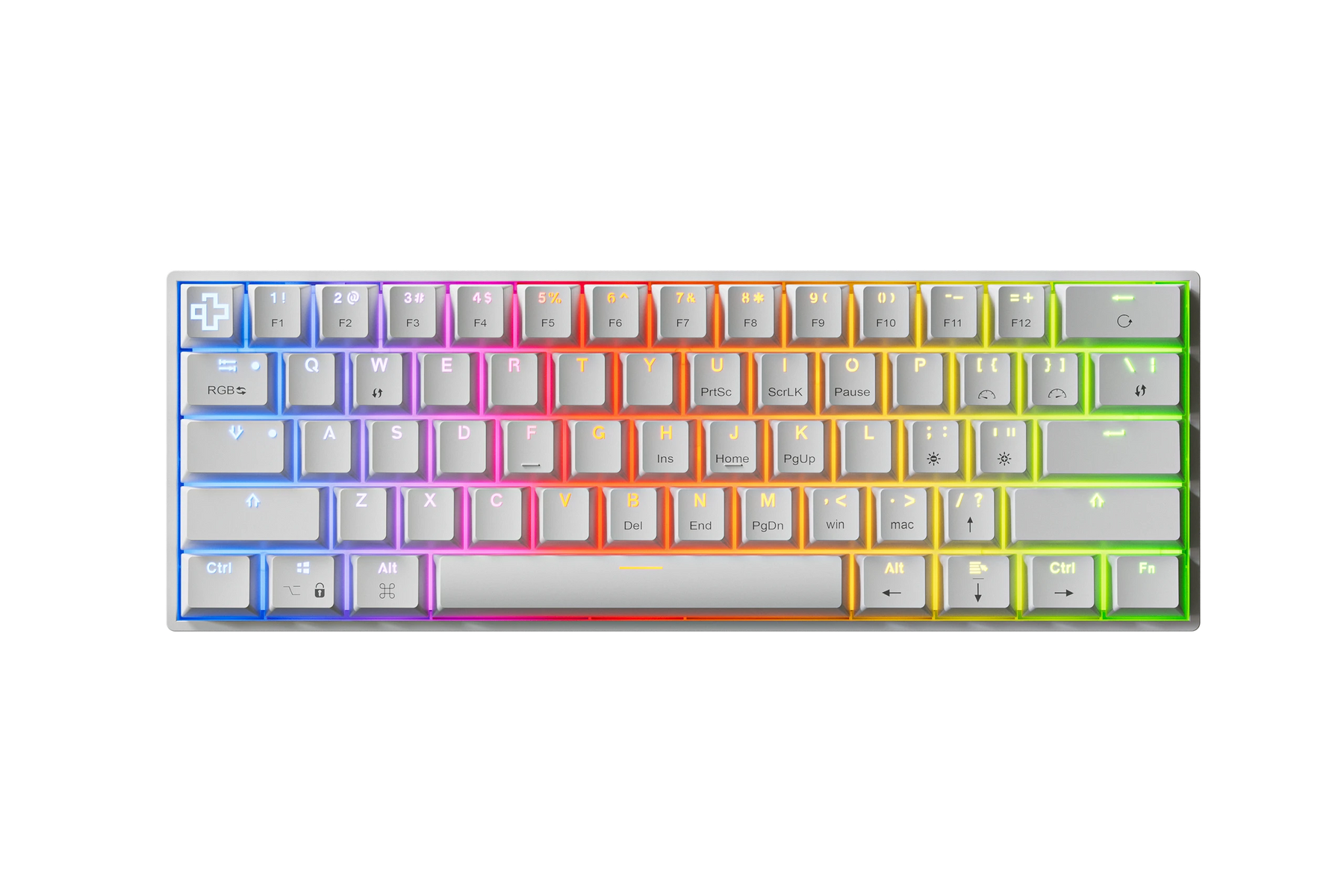 QKH61 White mechanical keyboard