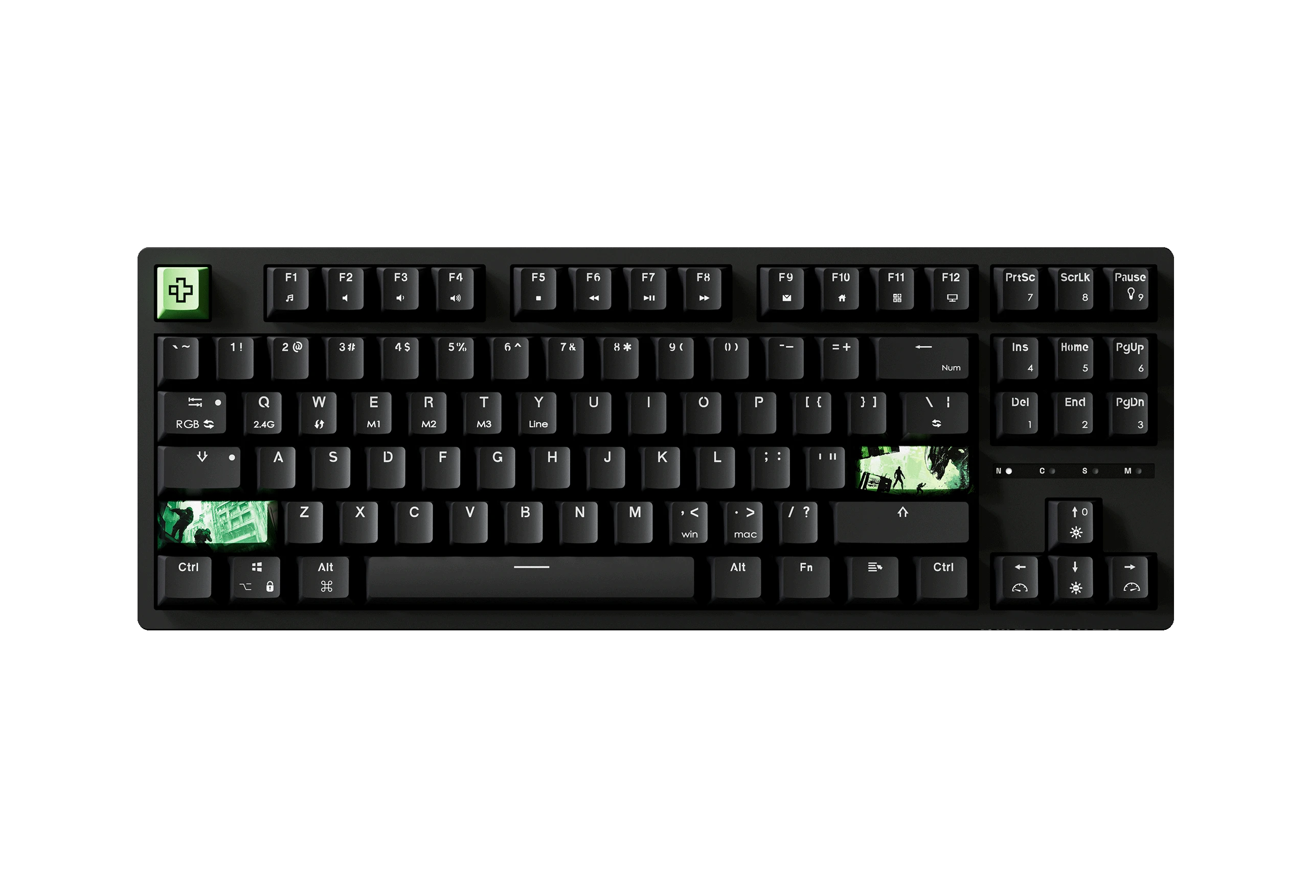 QwertyKey H87 Neagra  Bluetooth Wireless Hotswap RGB Tastatura Mecanica Gaming