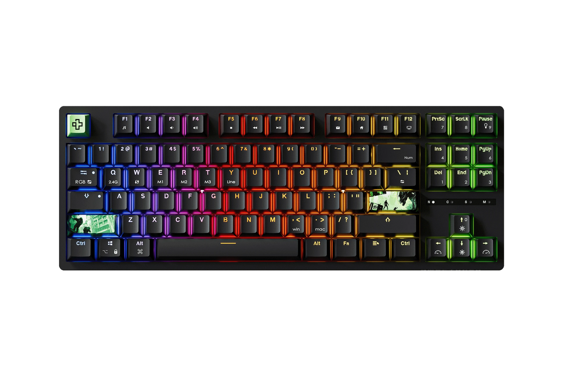 QKH87 Black mechanical keyboard