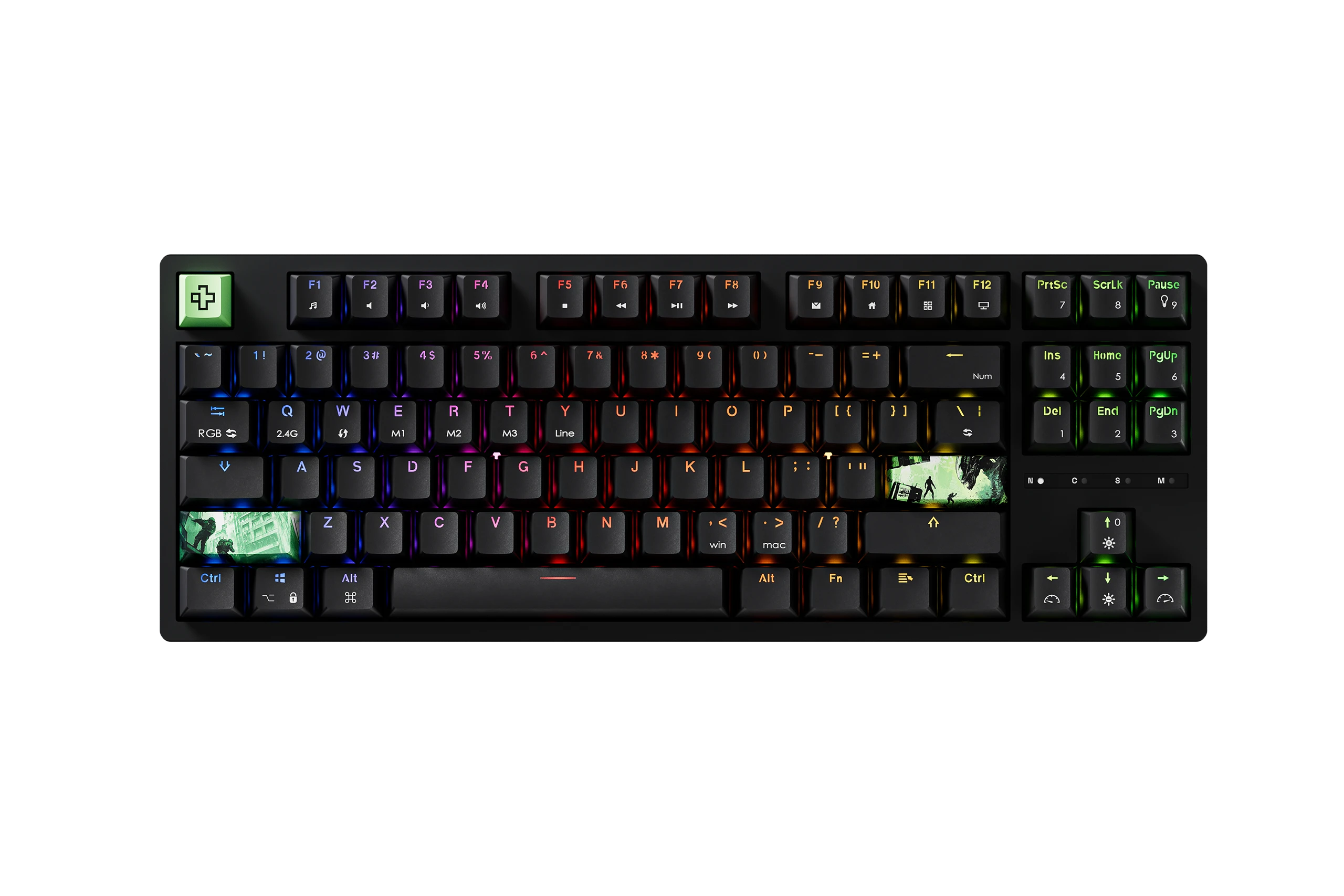 QwertyKey H87 Neagra  Bluetooth Wireless Hotswap RGB Tastatura Mecanica Gaming