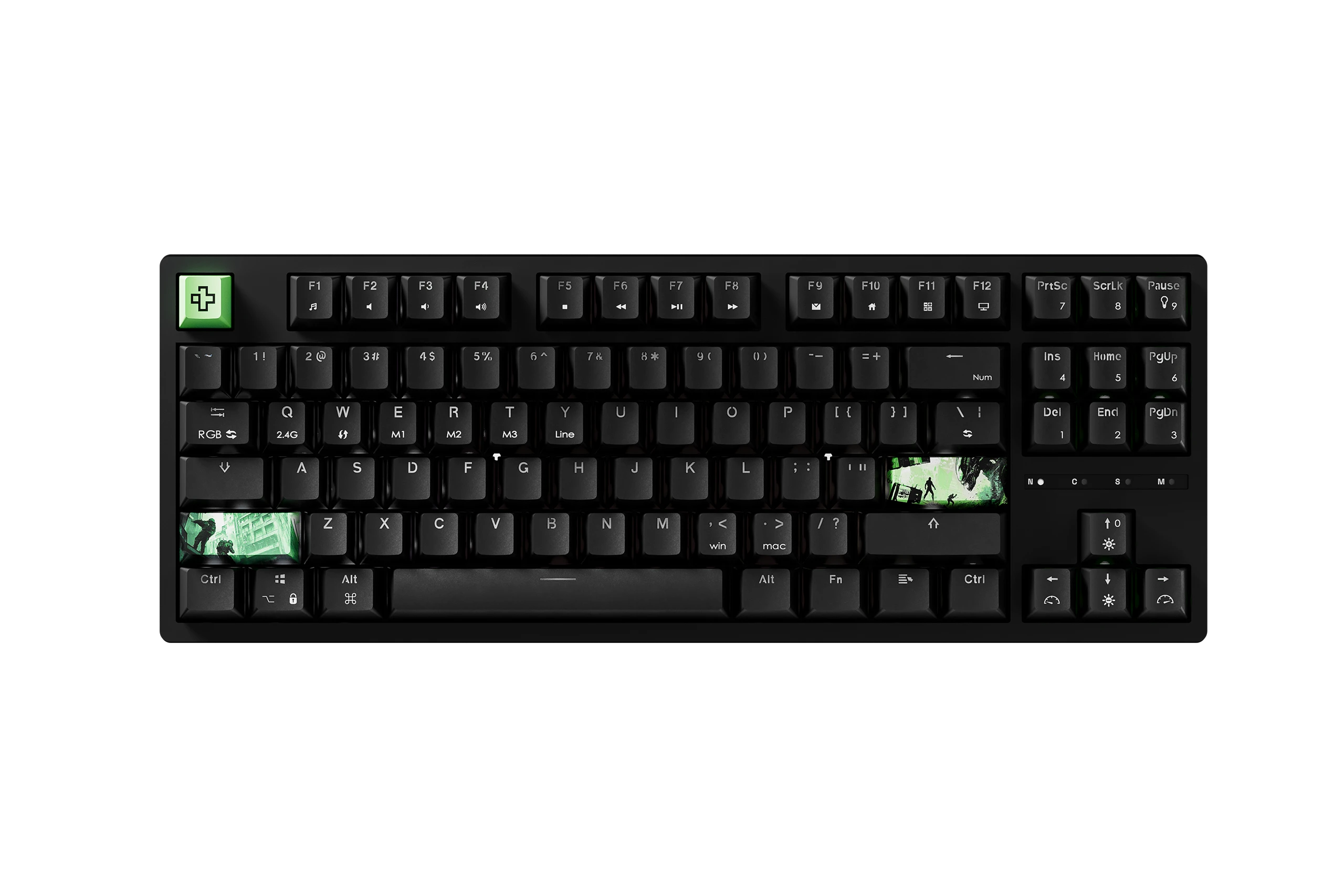 QwertyKey H87 Neagra  Bluetooth Wireless Hotswap RGB Tastatura Mecanica Gaming