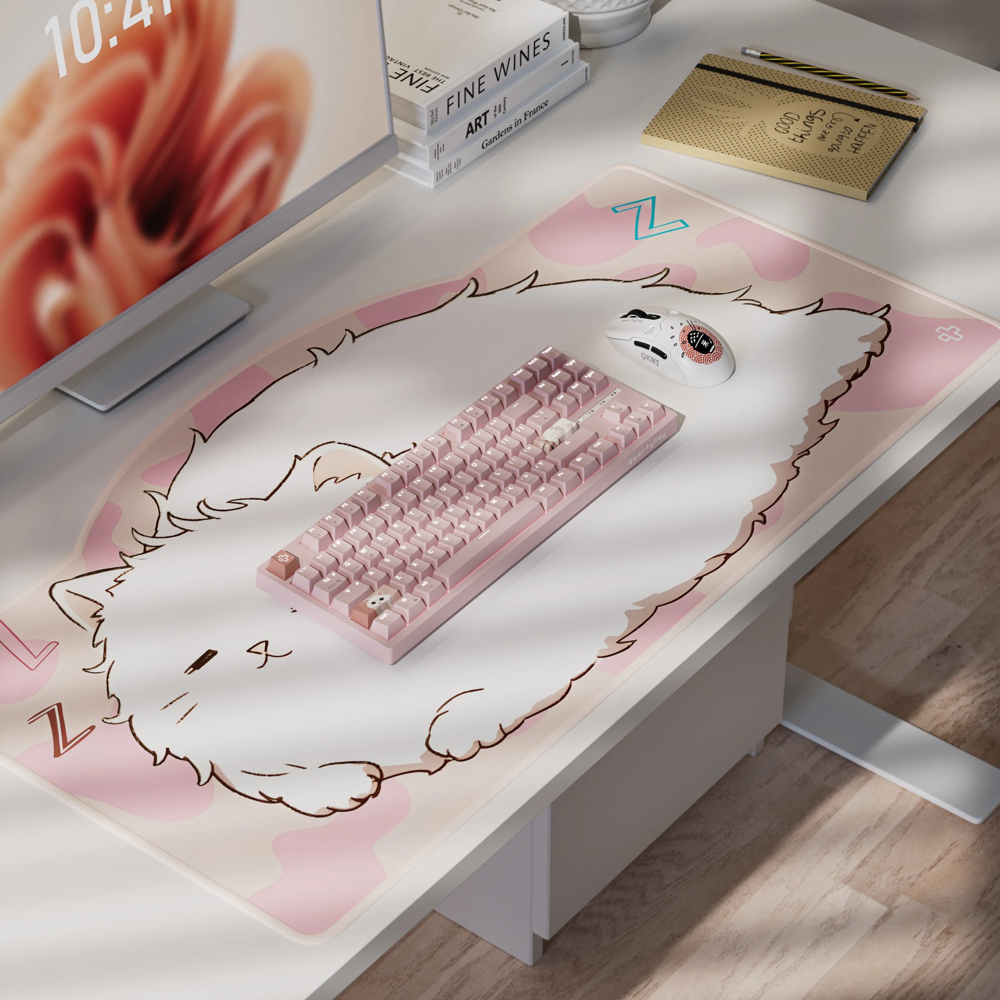 QwertyKey H87 Roz Bluetooth Wireless Hotswap RGB Tastatura Mecanica Gaming