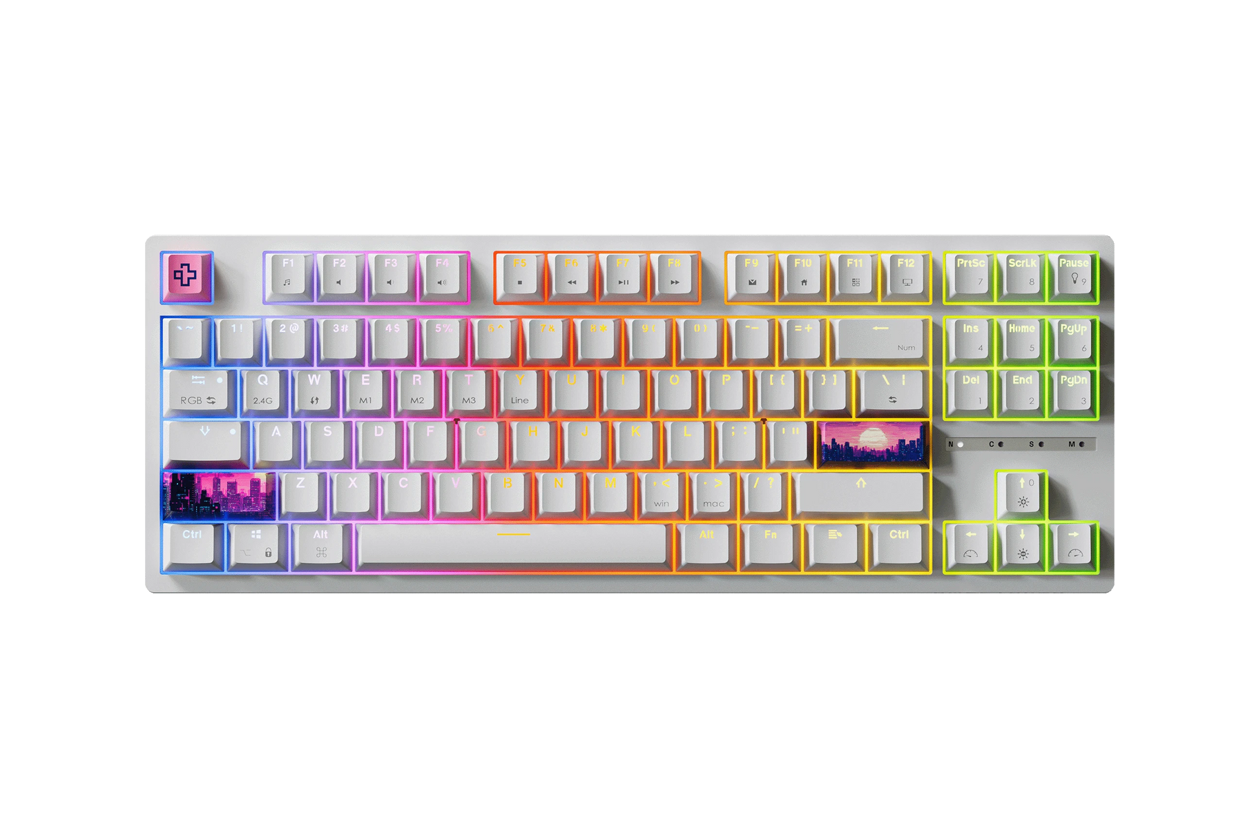 QKH87 White mechanical keyboard