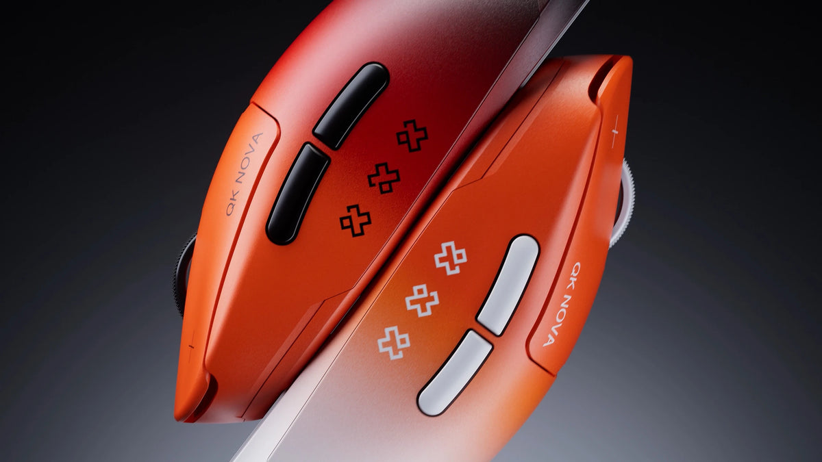 Mouse Gaming Qwertykey NOVA Alb - Wireless Bluetooth Trio Mode, Charging Dock