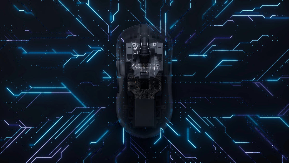 Mouse Gaming Qwertykey NOVA Alb - Wireless Bluetooth Trio Mode, Charging Dock